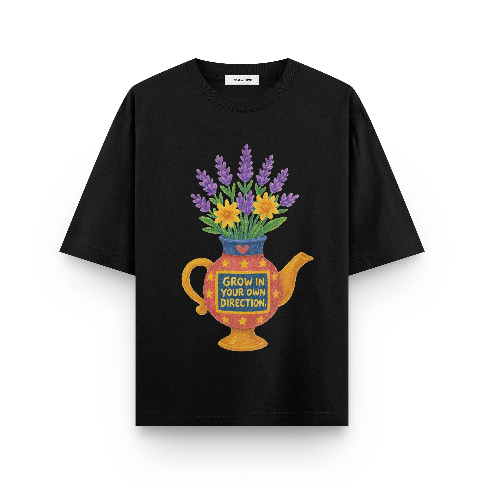 Grow Wild Flower Pot Oversized T-Shirt