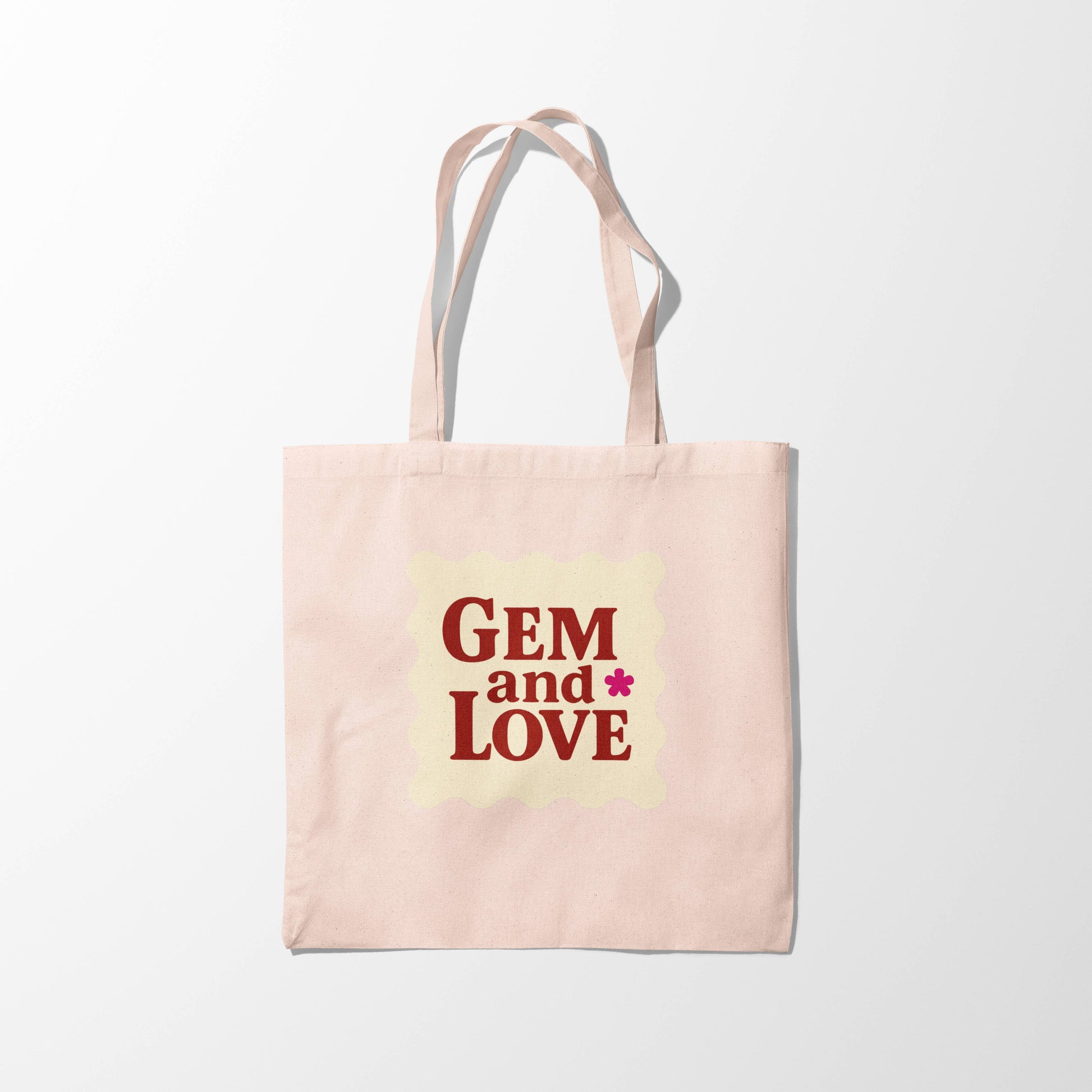 “Gem and Love Logo” Zipper Tote Bag