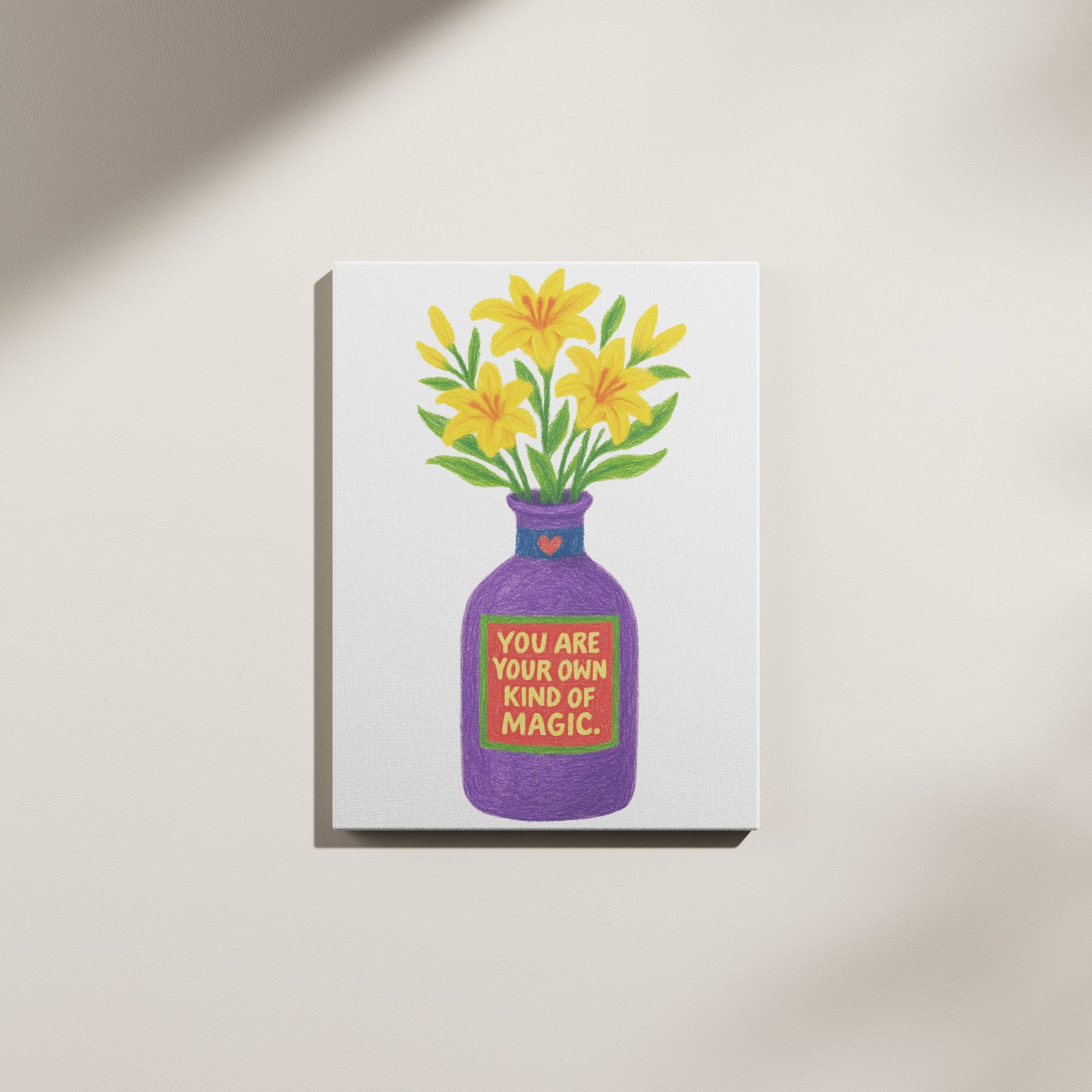 Crayon Flower Pot canvas - *Signature Love Pot Collection*