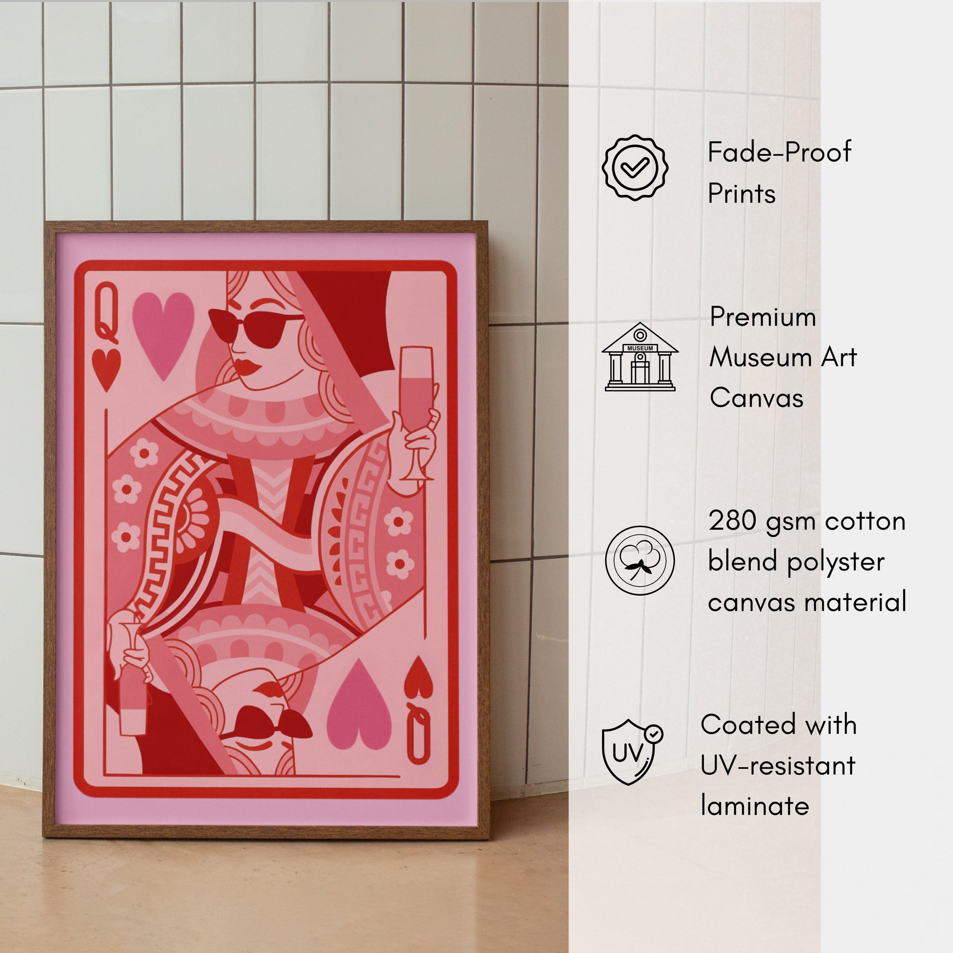 Queen of Hearts Canvas Wall Art
