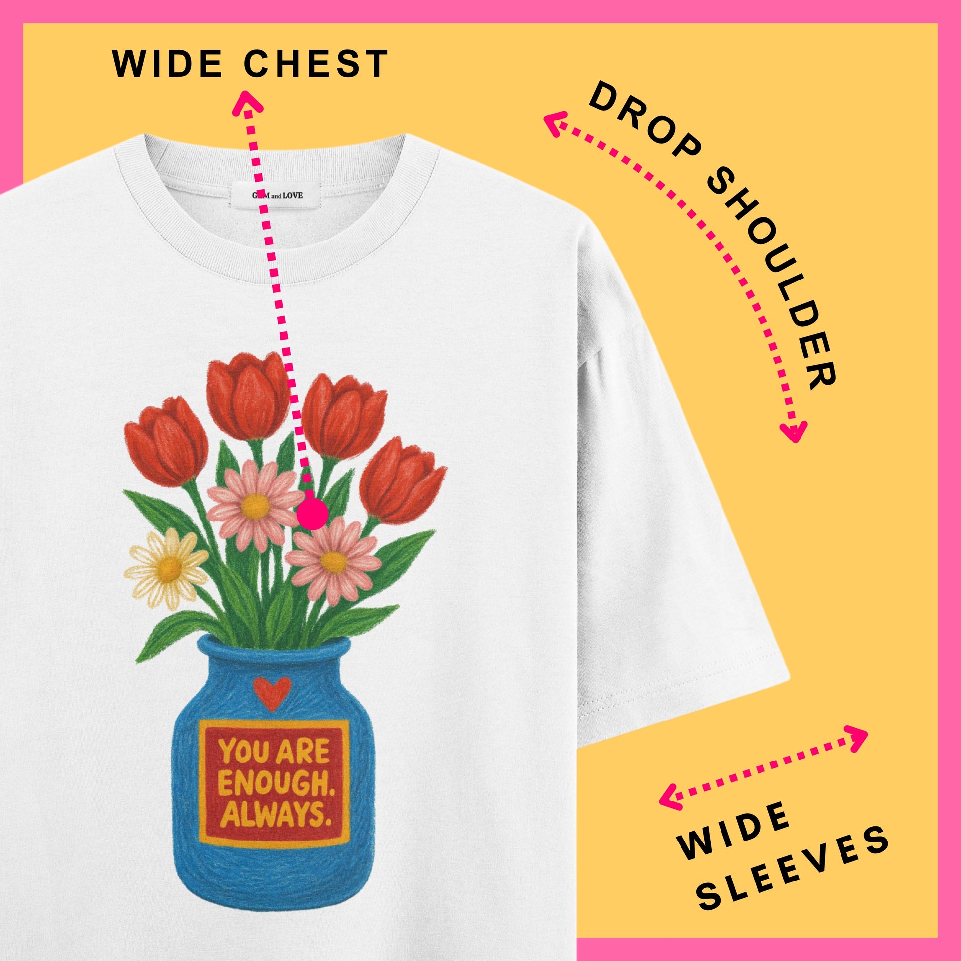 Always Enough Oversized T-Shirt Flower Pot Oversized T-Shirt
