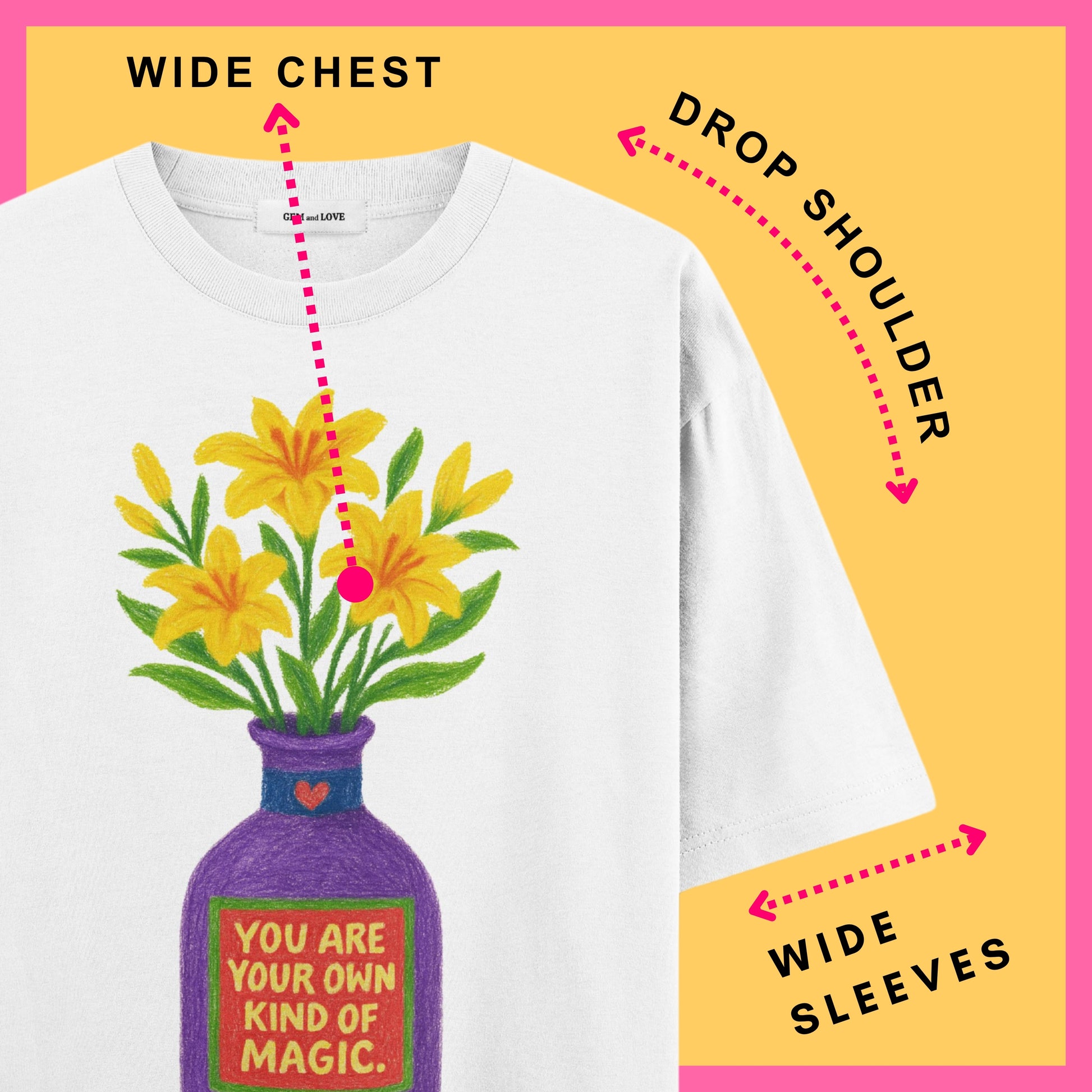 Lily Magic Flower Pot Oversized T-Shirt