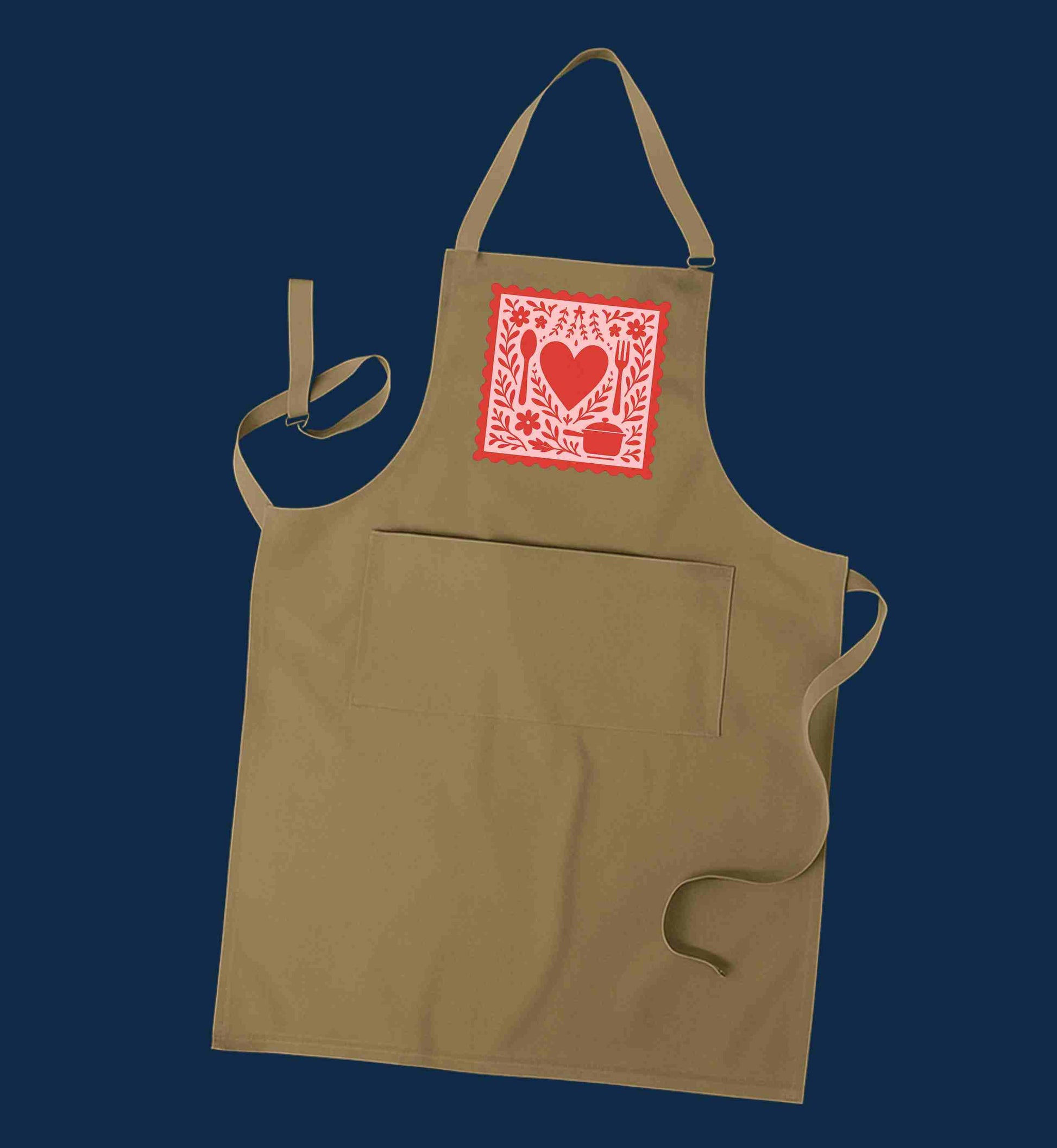 Heart & Floral Kitchen Apron