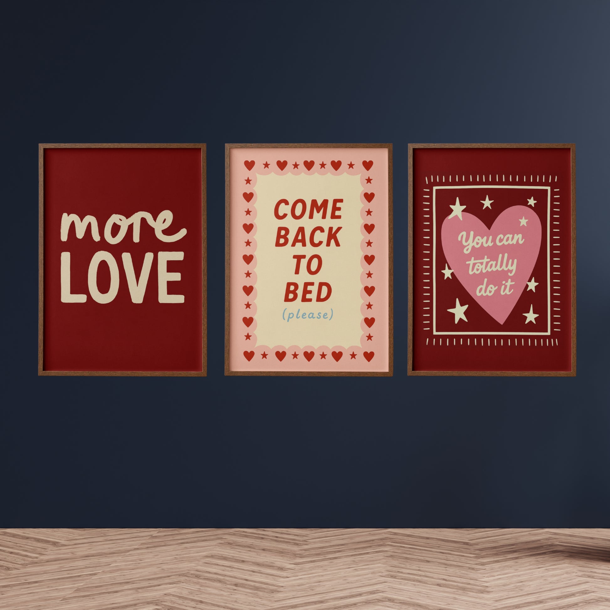 Motivational Pink Heart Canvas Wall art
