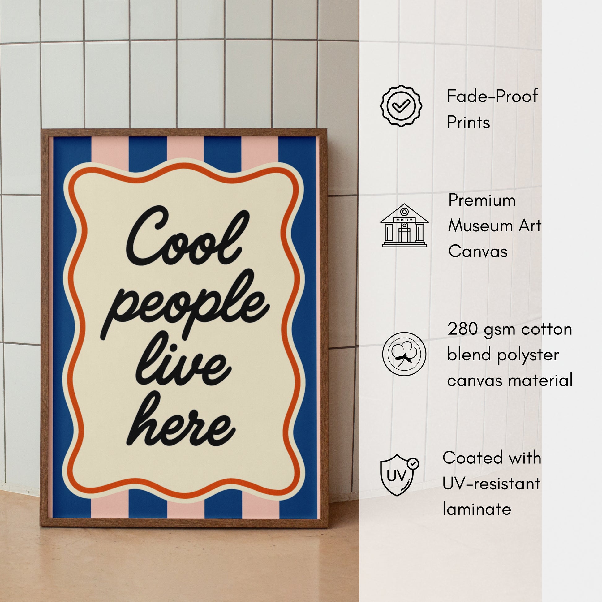 Cool People Live Here Canvas Wall art