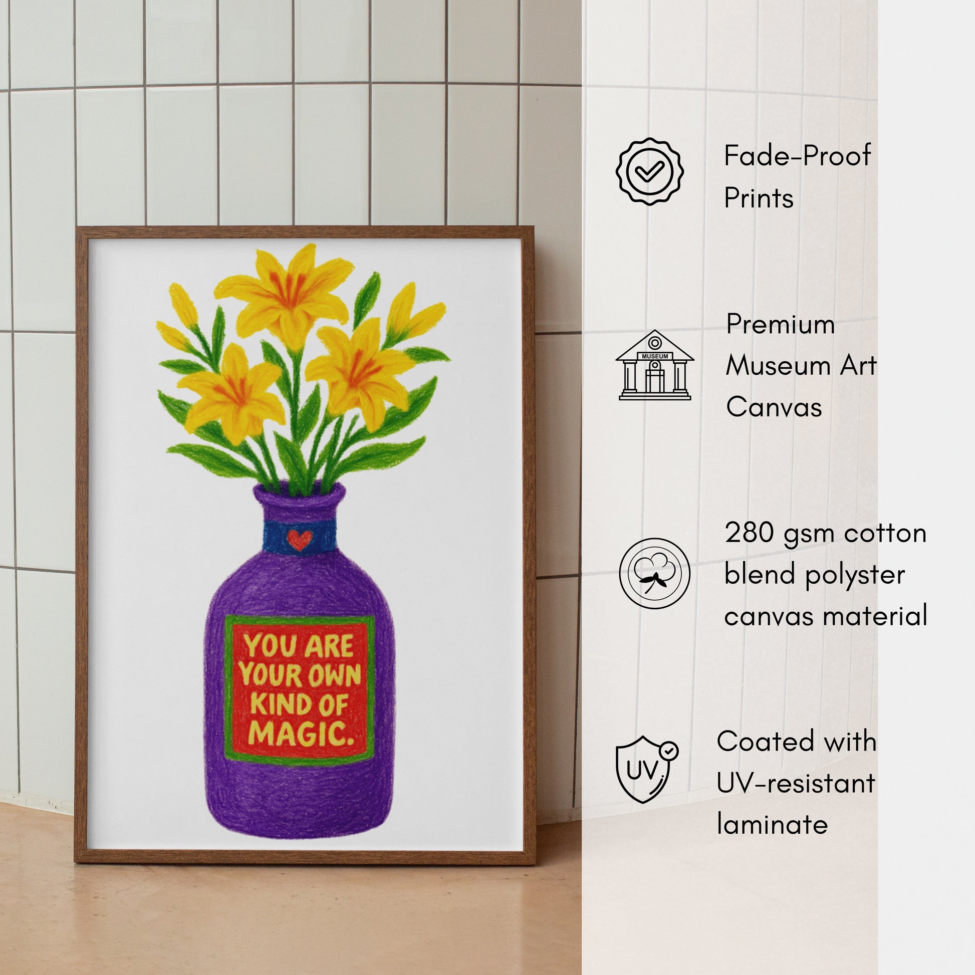 Crayon Flower Pot canvas - *Signature Love Pot Collection*