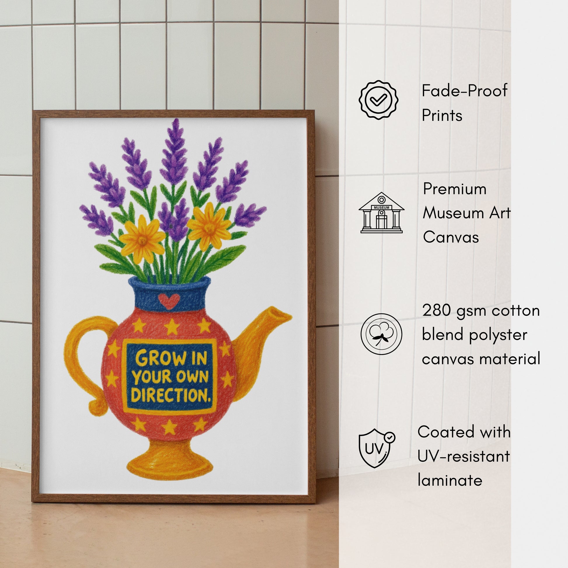 Crayon Flower Pot canvas - *Signature Love Pot Collection*