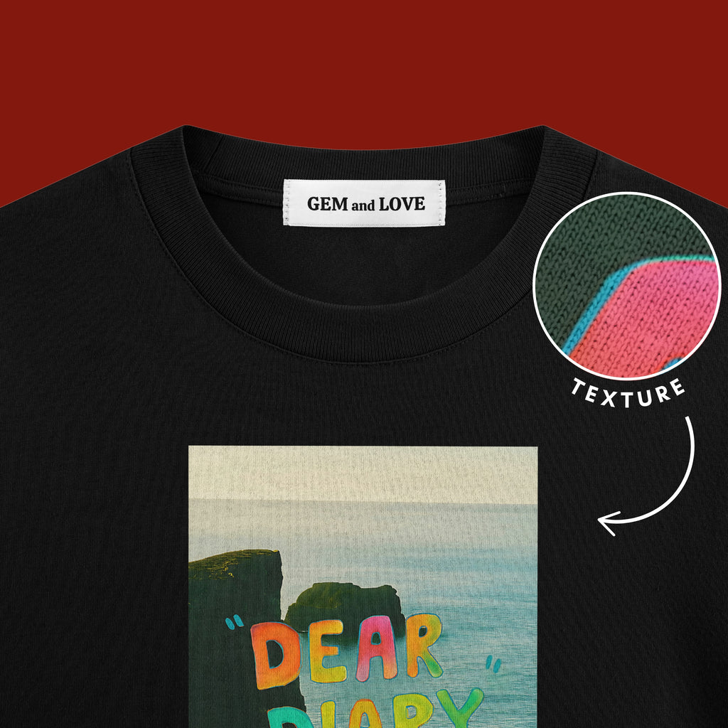 Dear Diary Oversized T-Shirt – Aesthetic Graphic Tee for Dreamy Souls