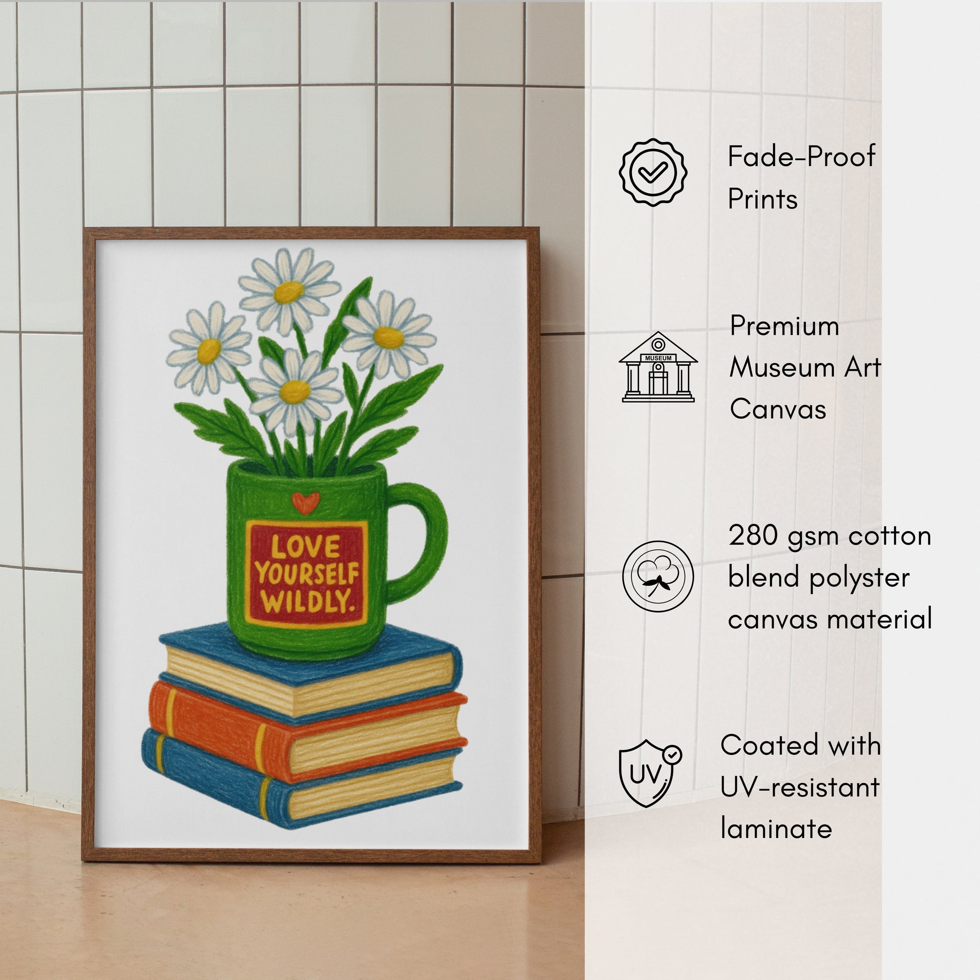 Crayon Flower Pot canvas - *Signature Love Pot Collection*
