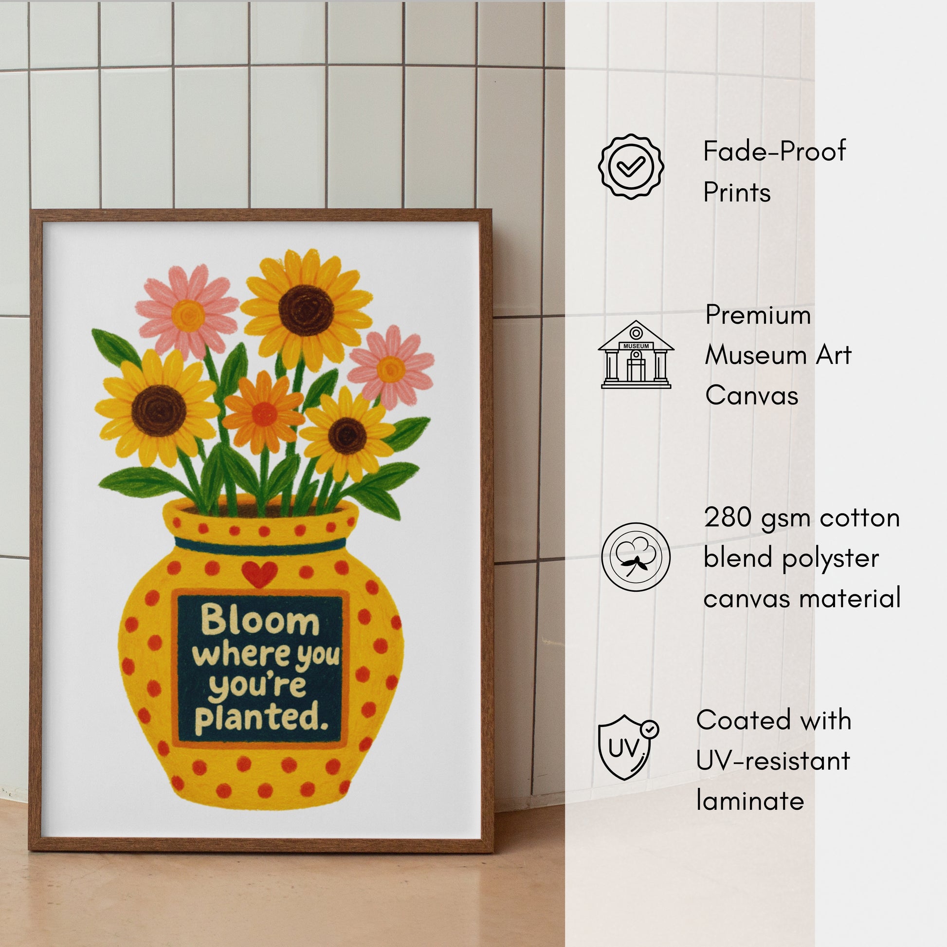 Crayon Flower Pot canvas - *Signature Love Pot Collection*