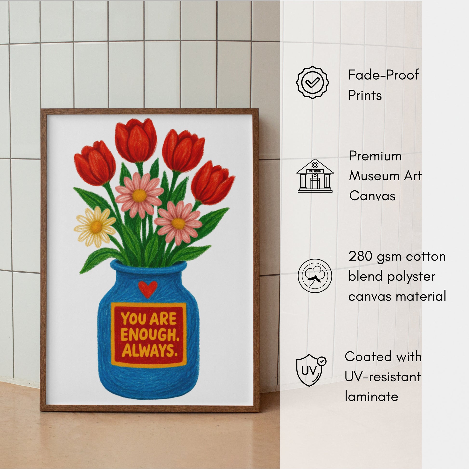 Crayon Flower Pot canvas - *Signature Love Pot Collection*
