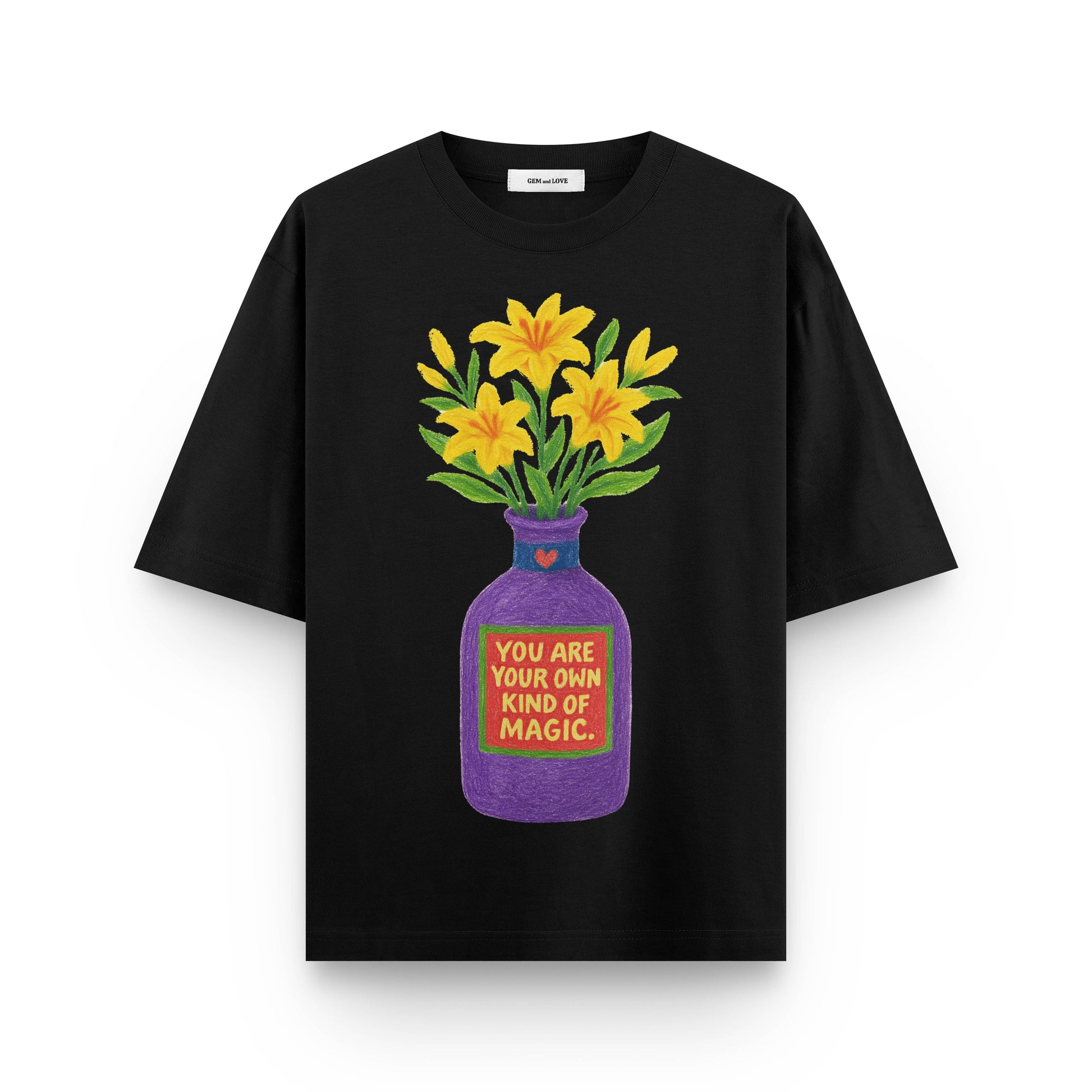Lily Magic Flower Pot Oversized T-Shirt