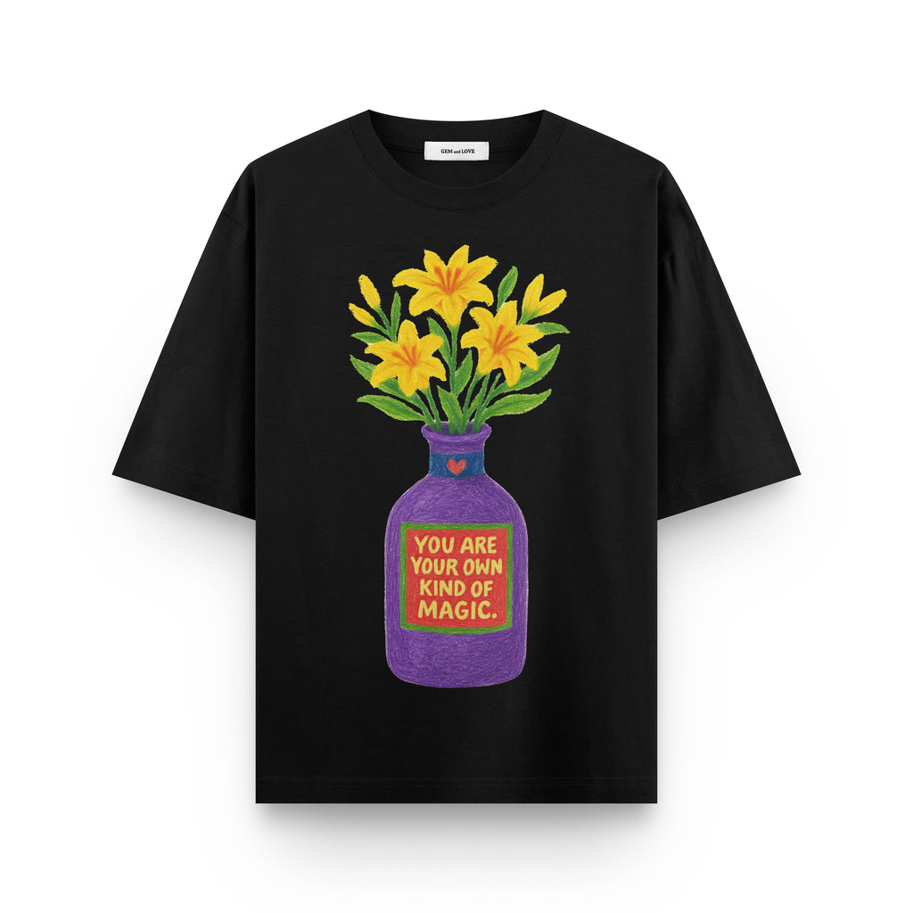 Lily Magic Flower Pot Oversized T-Shirt