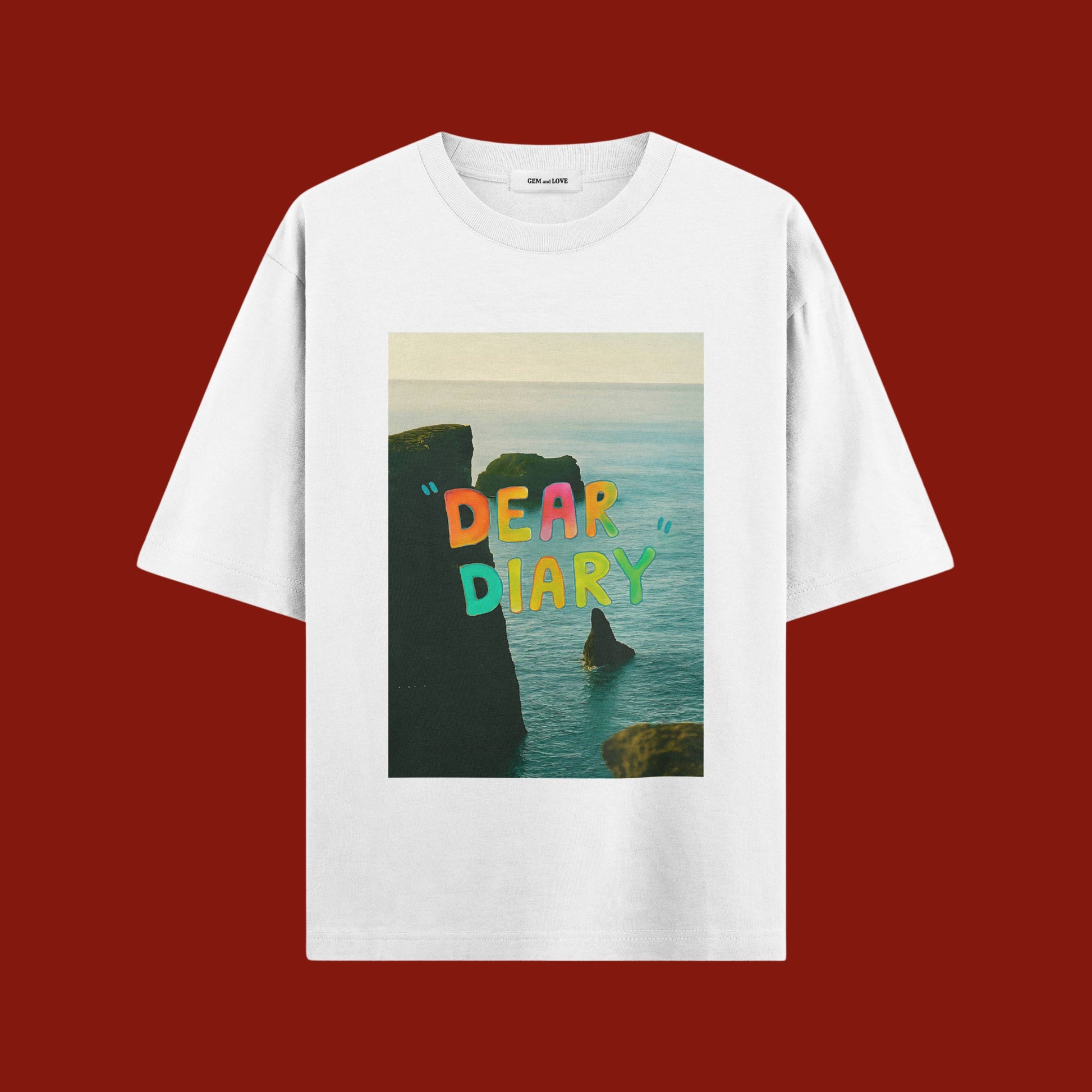 Dear Diary Oversized T-Shirt – Aesthetic Graphic Tee for Dreamy Souls