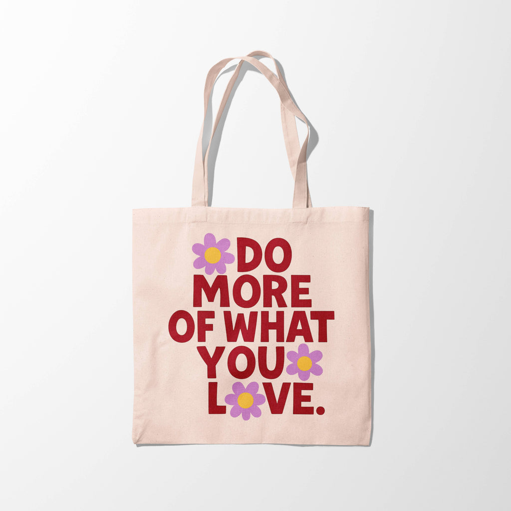 “Do More of What You Love” Zipper Tote Bag