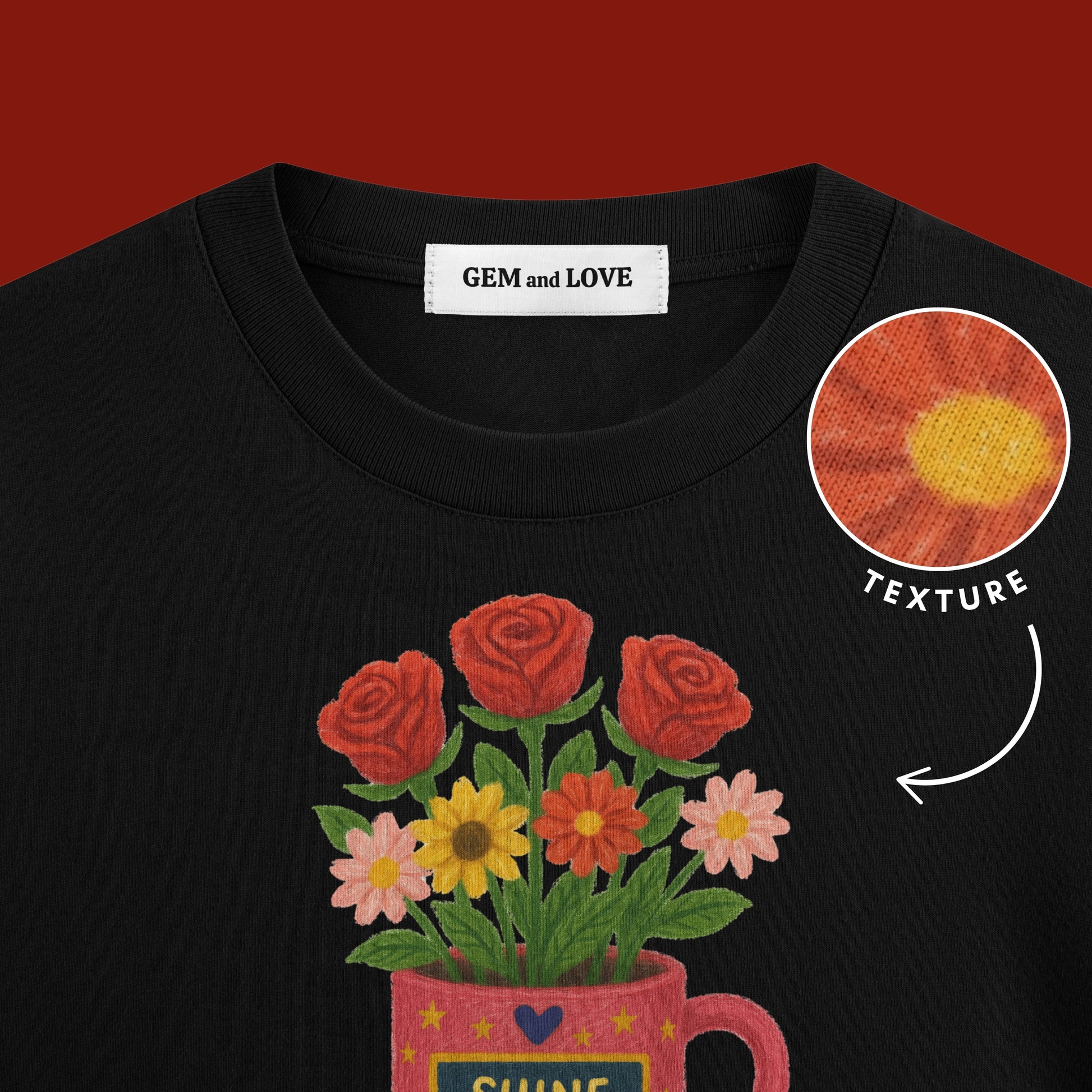Shine Flower Pot Oversized T-Shirt