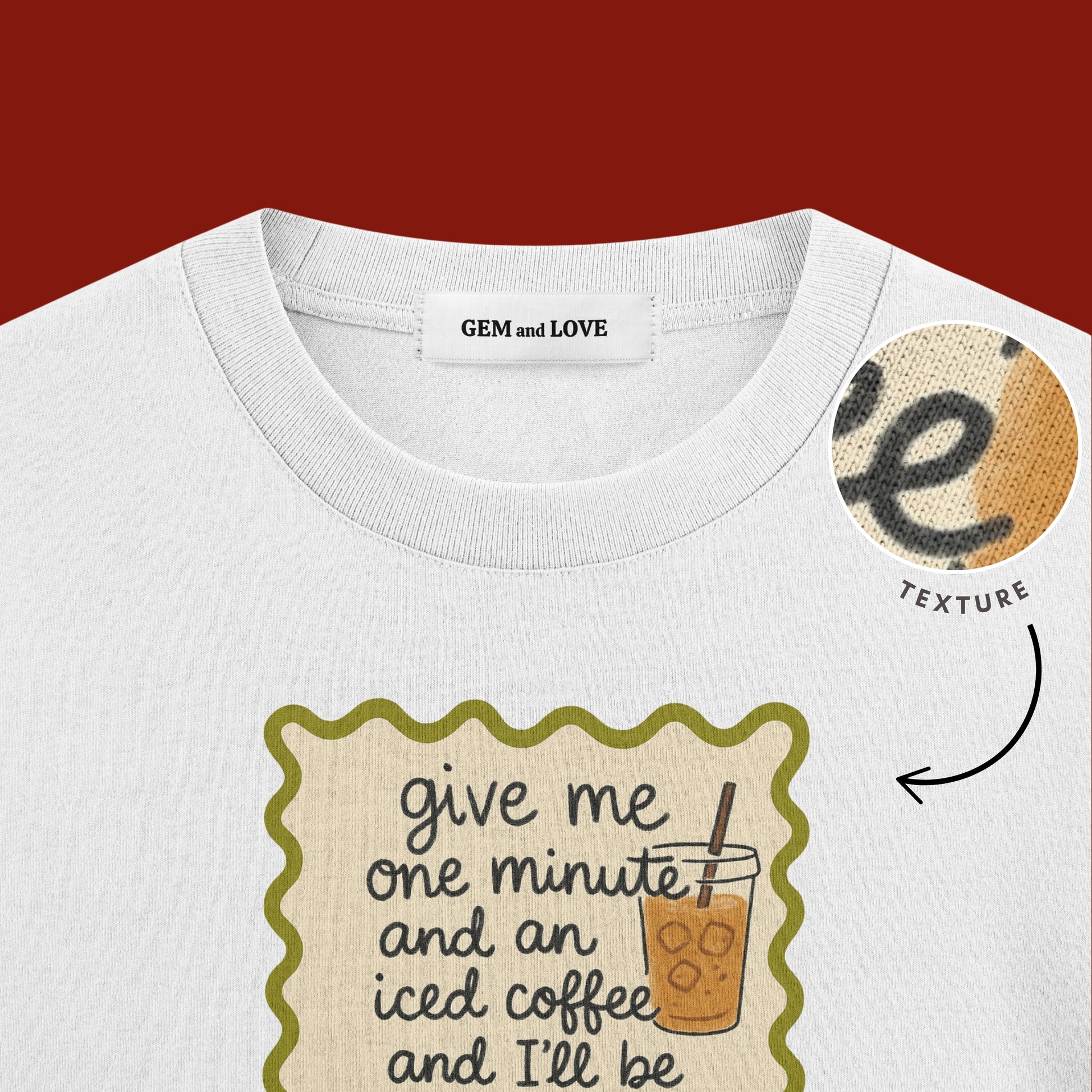 Iced Coffee Quote Crop Top