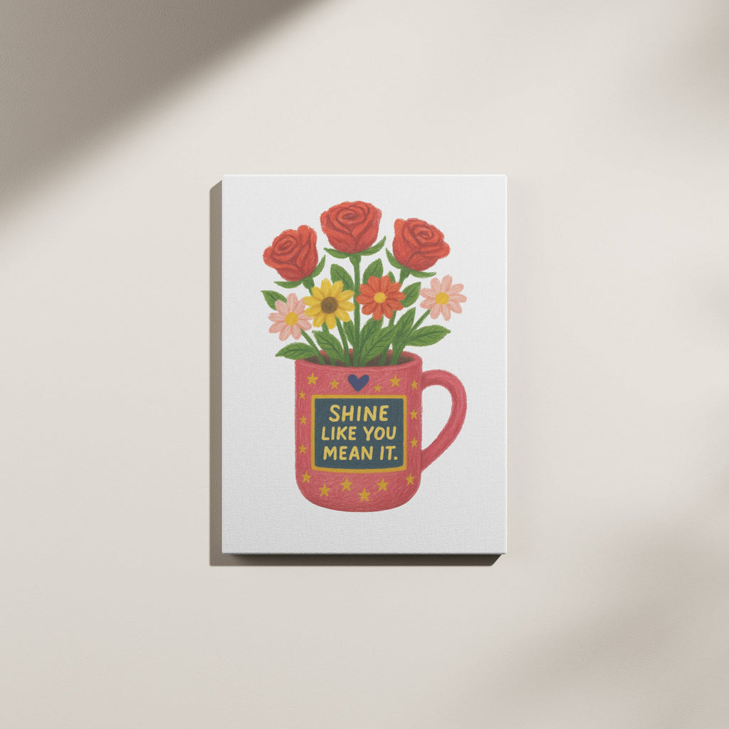 Crayon Flower Pot canvas - *Signature Love Pot Collection*