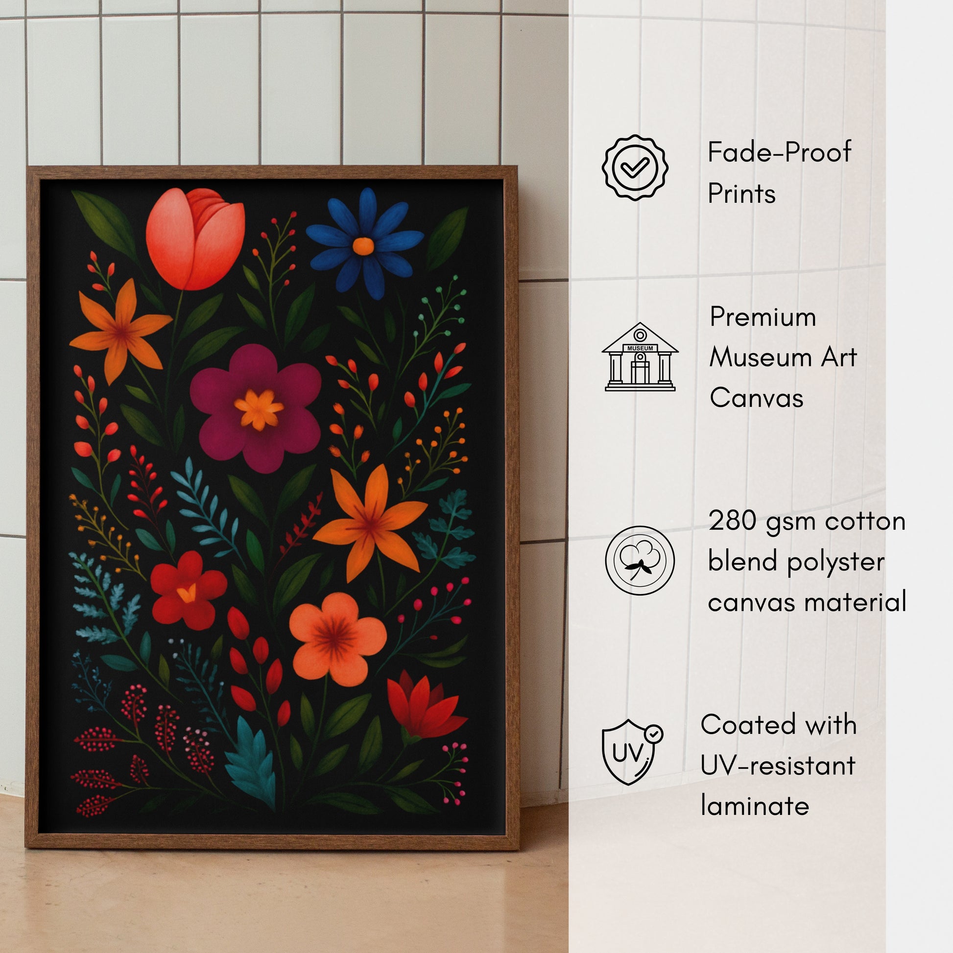 Vibrant Botanical Garden Canvas wall art