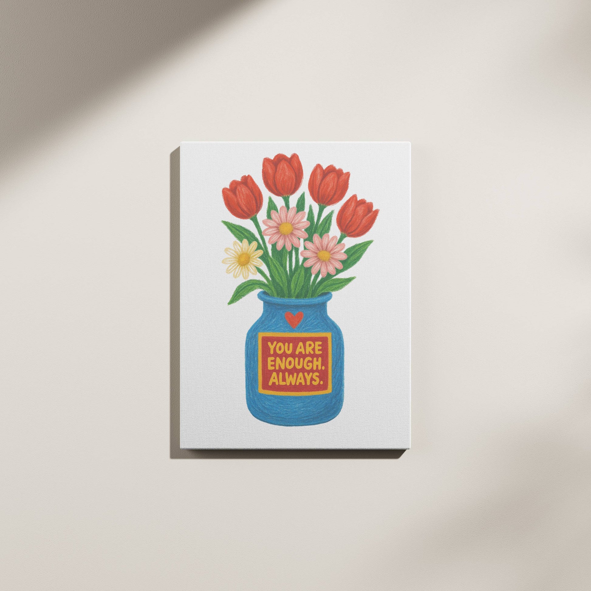 Crayon Flower Pot canvas - *Signature Love Pot Collection*