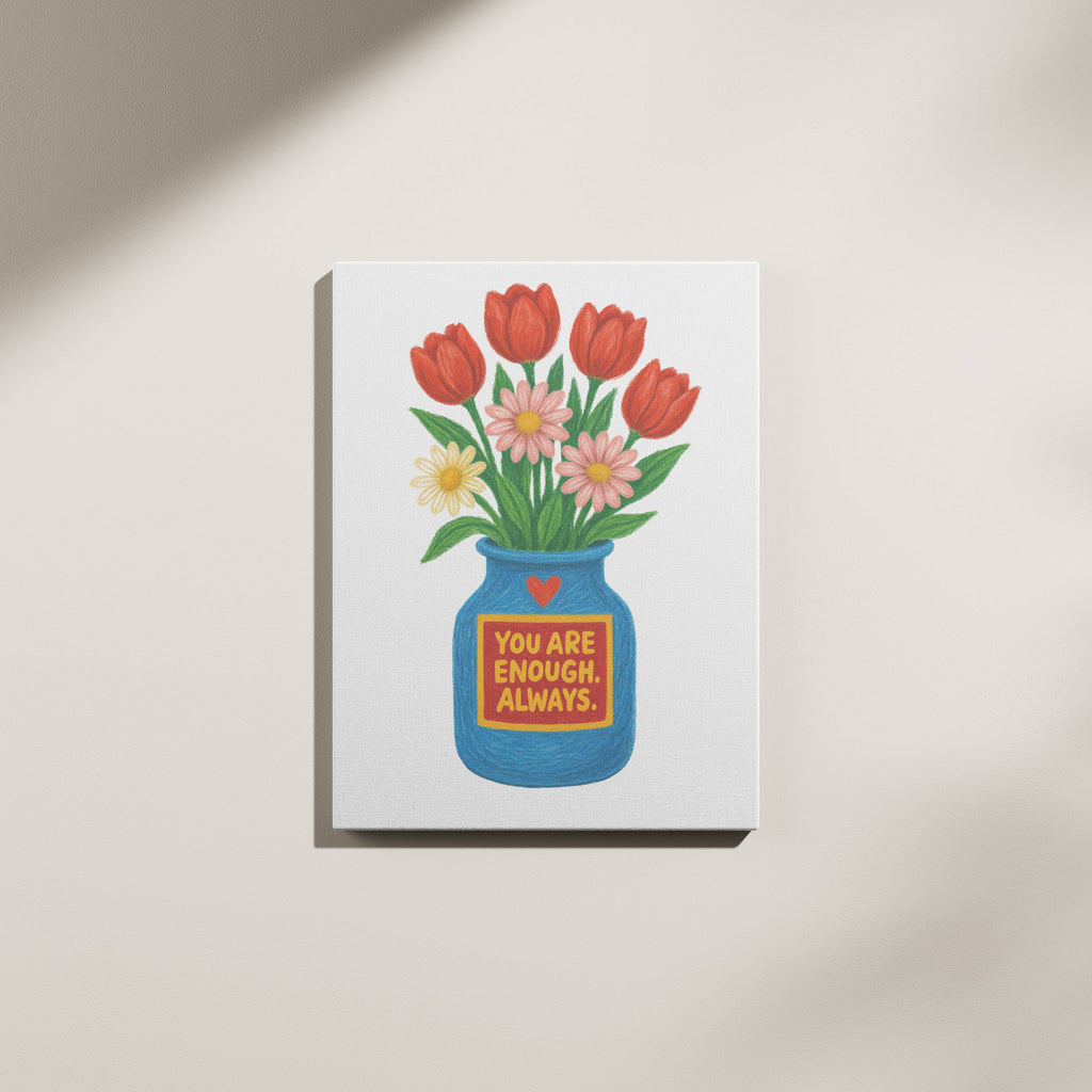 Crayon Flower Pot canvas - *Signature Love Pot Collection*
