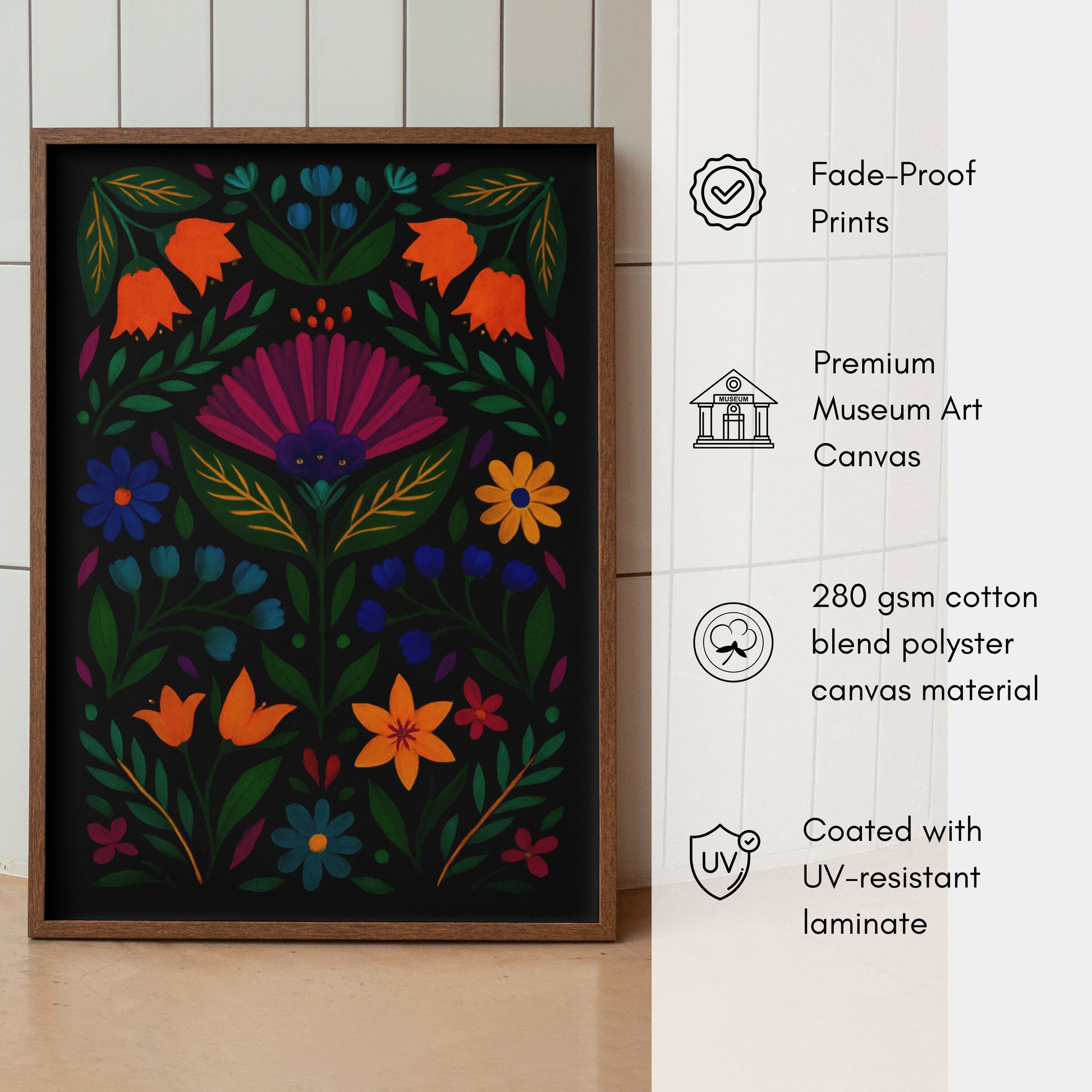 Bold Floral Symphony Canvas wall art