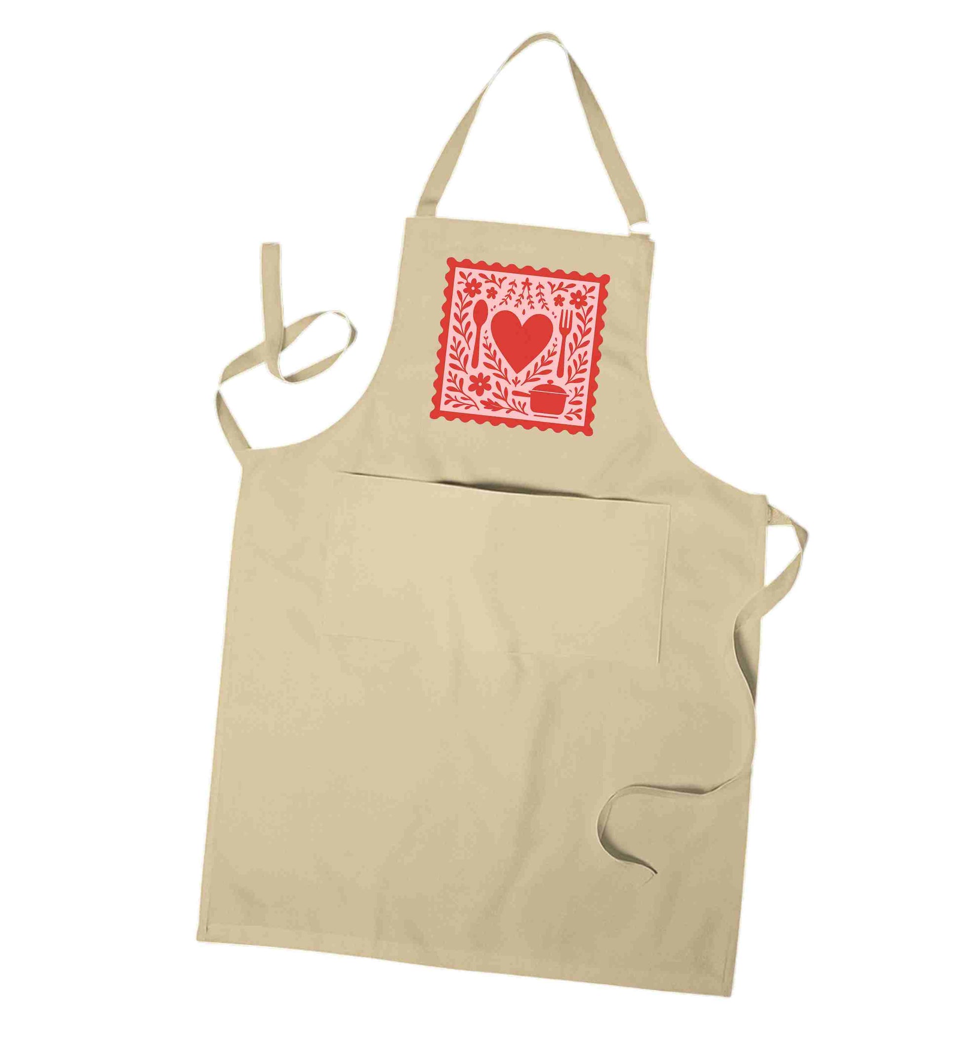 Heart & Floral Kitchen Apron