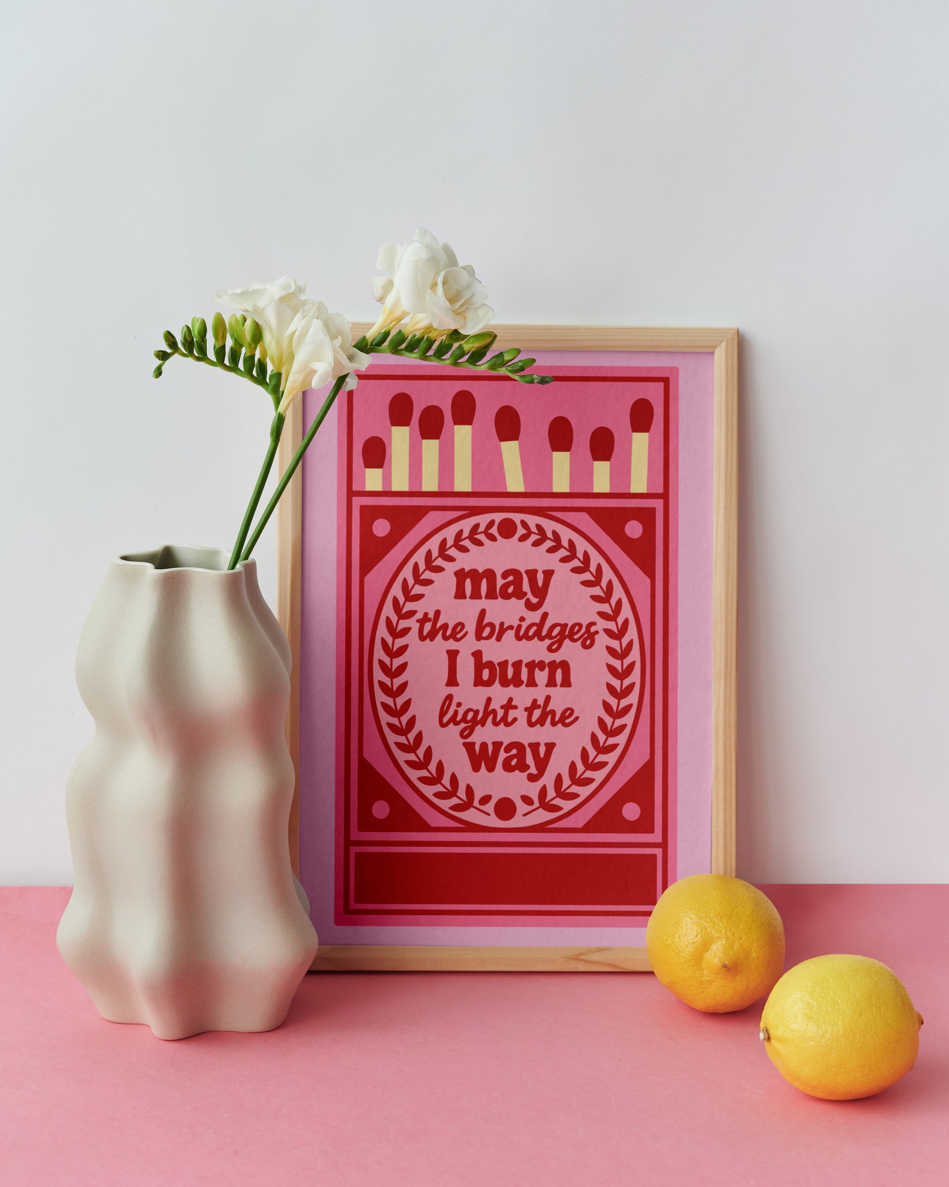 May the Bridges I Burn Light the Way Canvas Wall Art