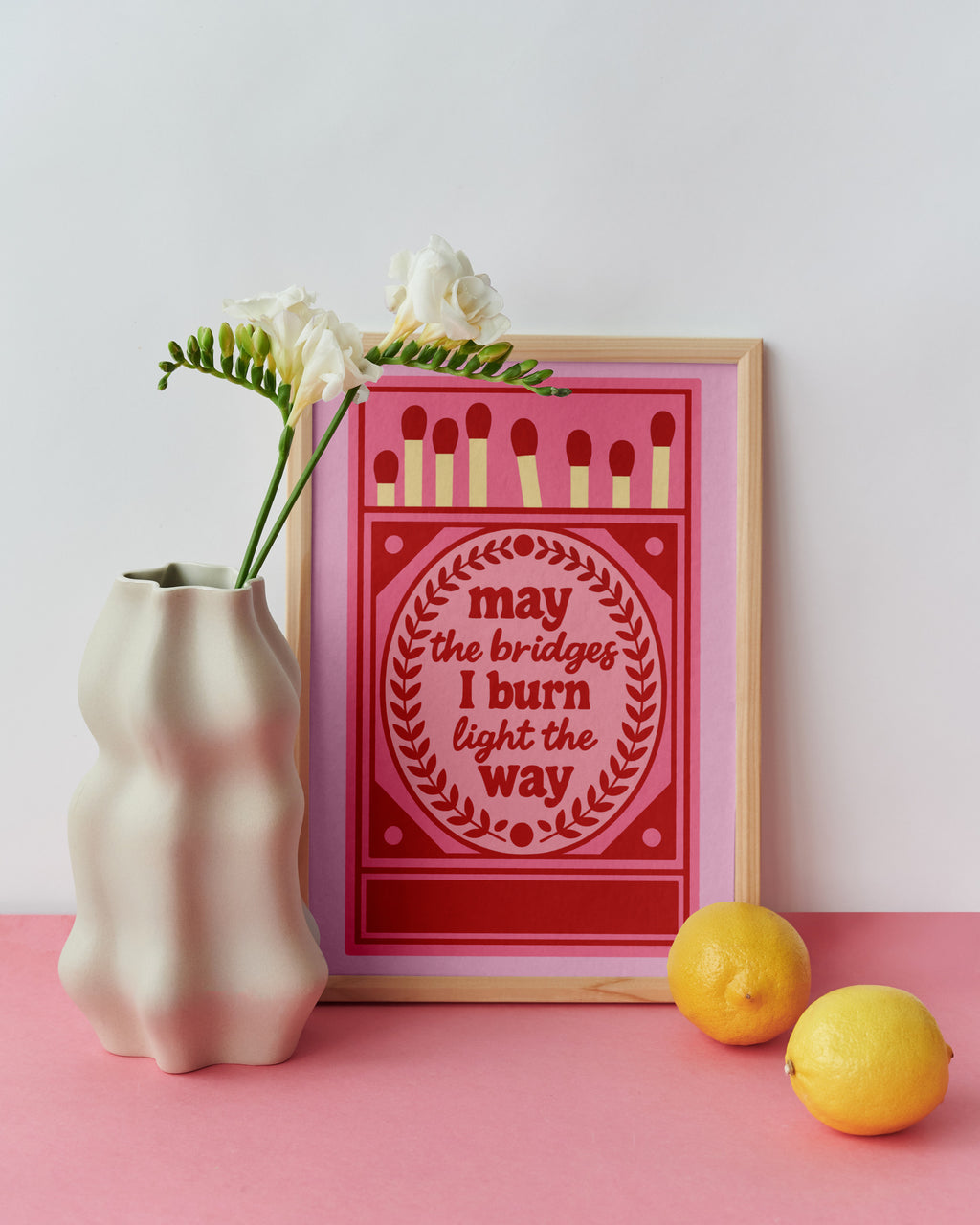 May the Bridges I Burn Light the Way Canvas Wall Art