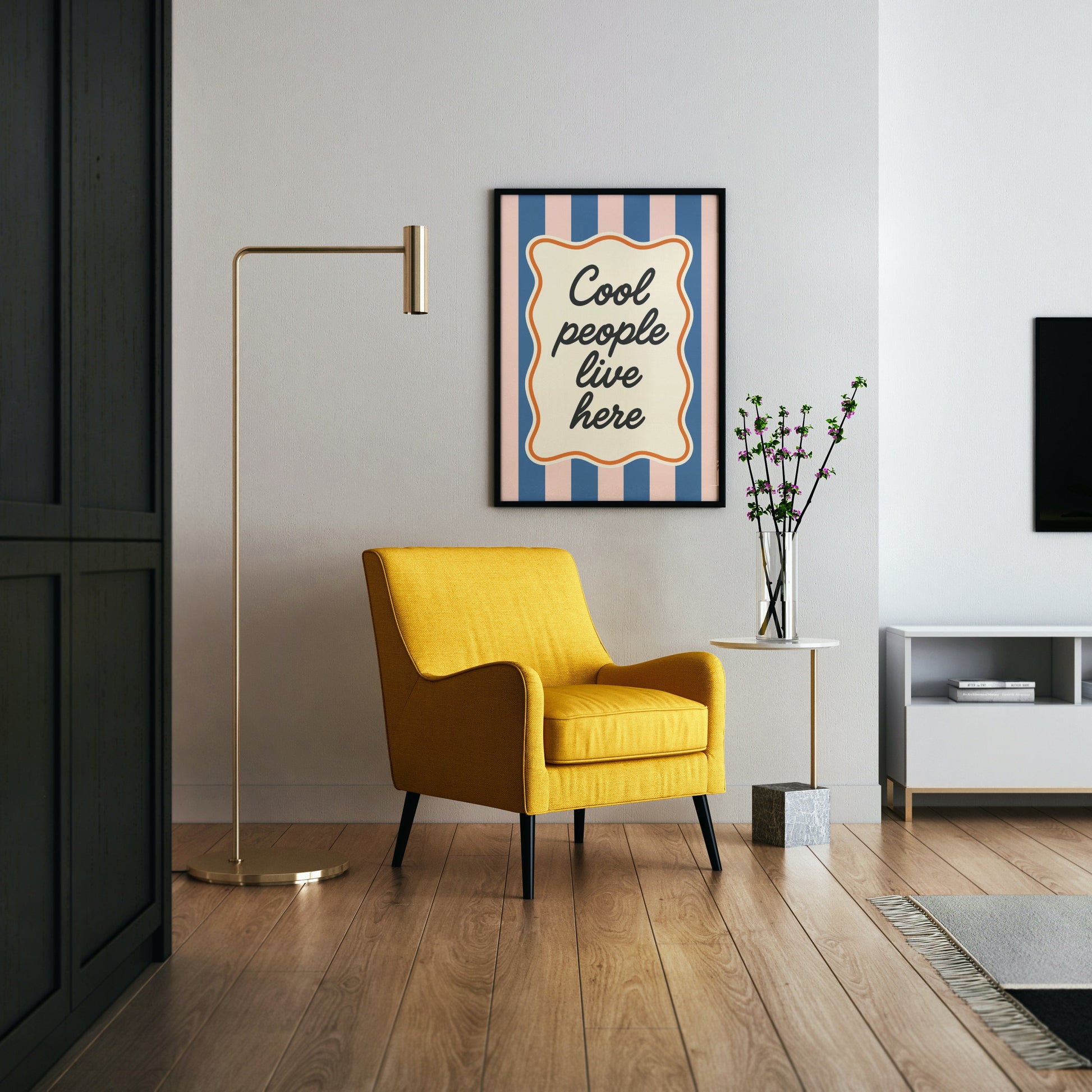 Cool People Live Here Canvas Wall art