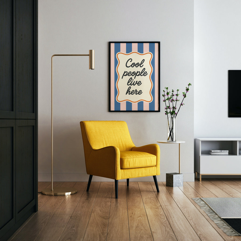 Cool People Live Here Canvas Wall art