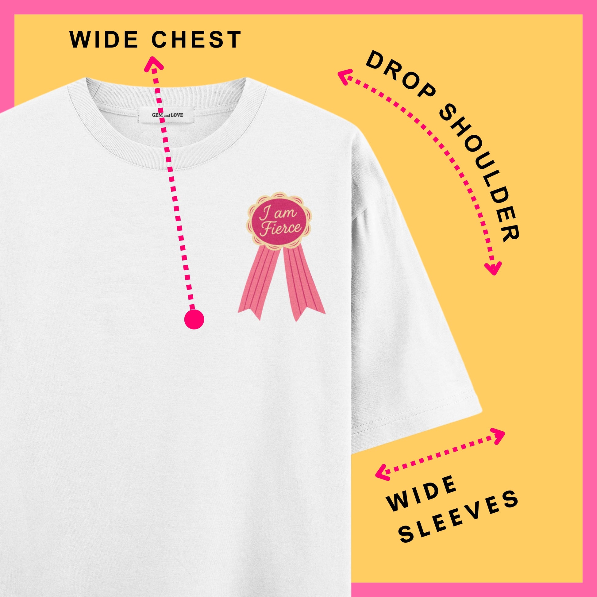 I Am Fierce" Oversized T-Shirt