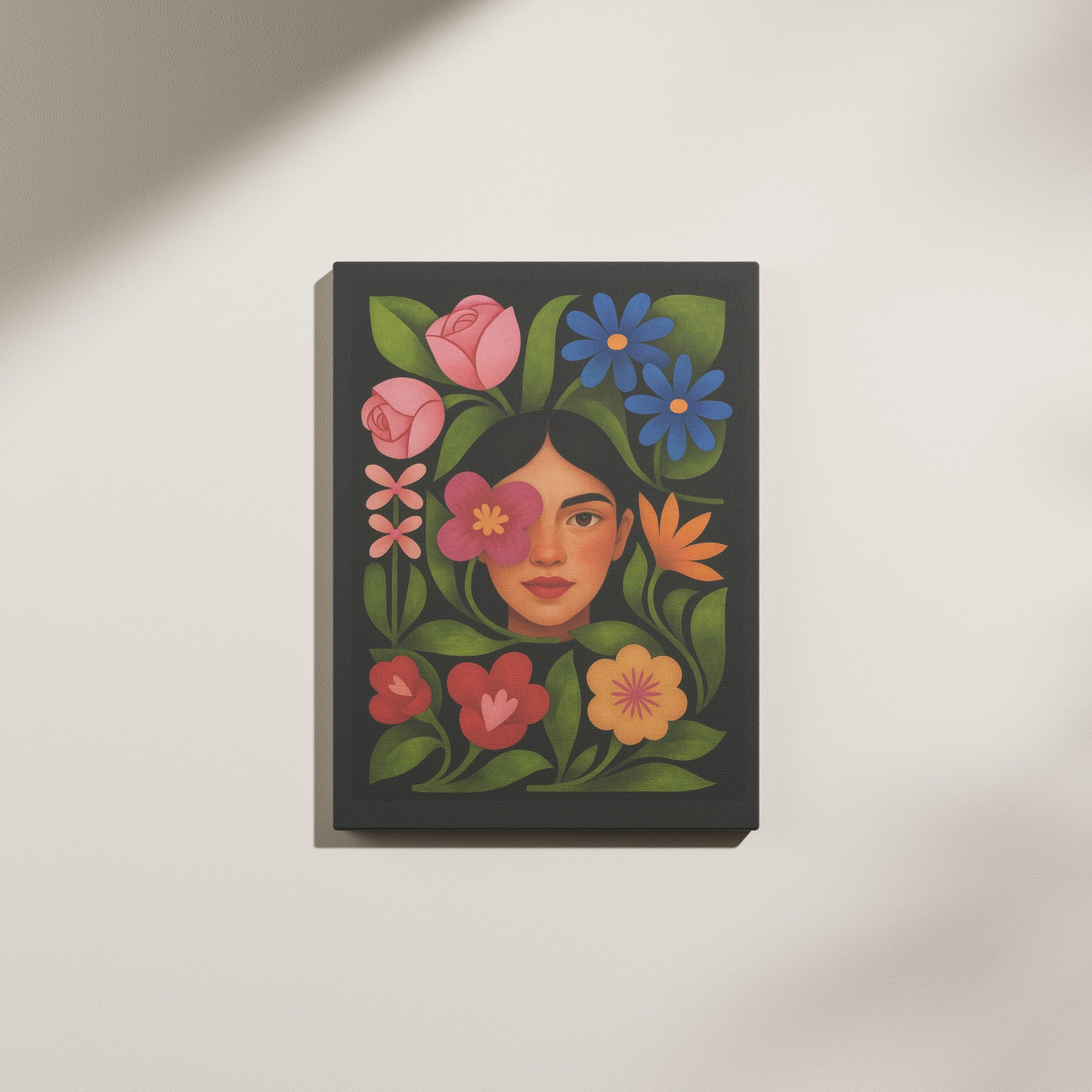 Floral Portrait Canvas Wall Art