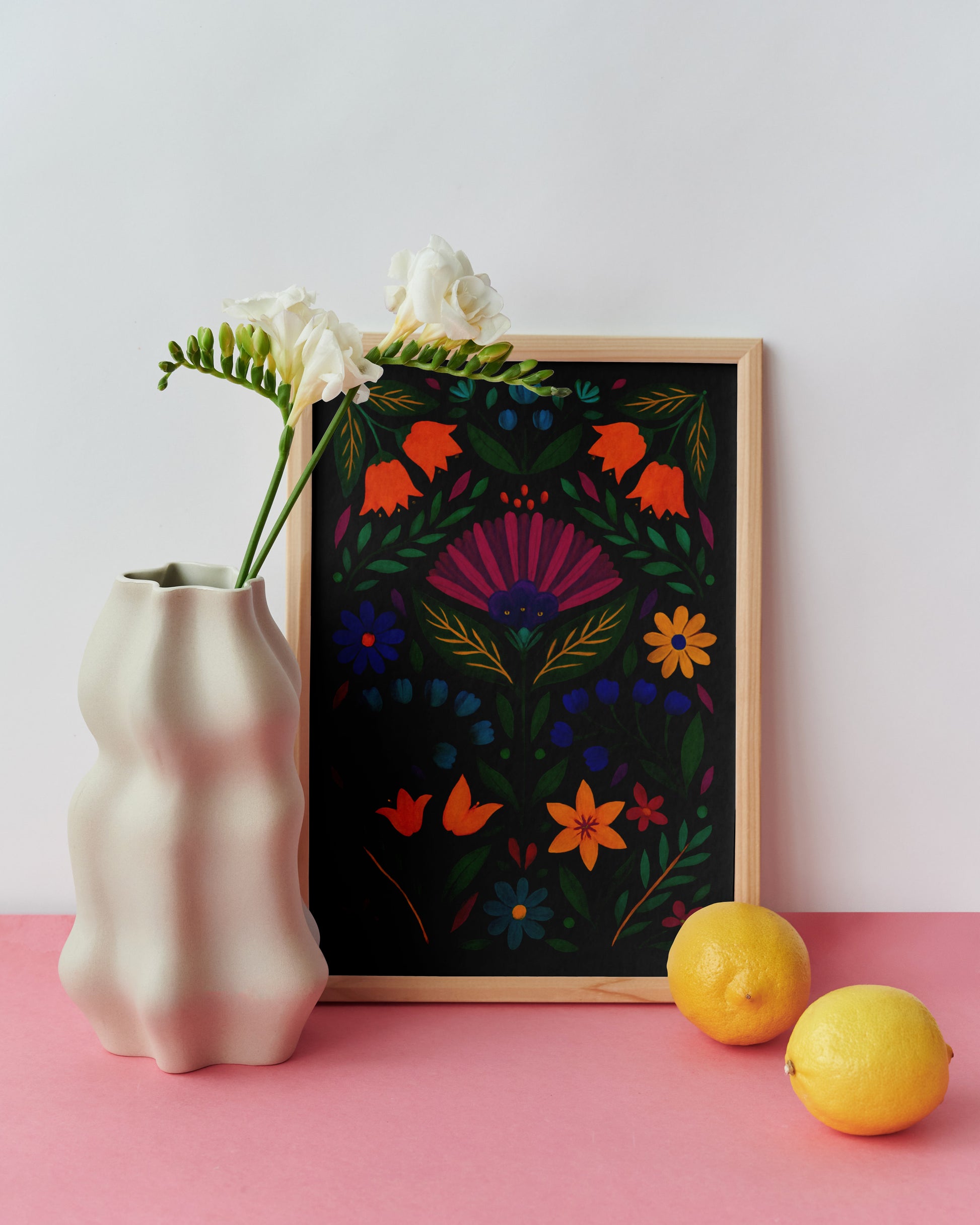 Bold Floral Symphony Canvas wall art