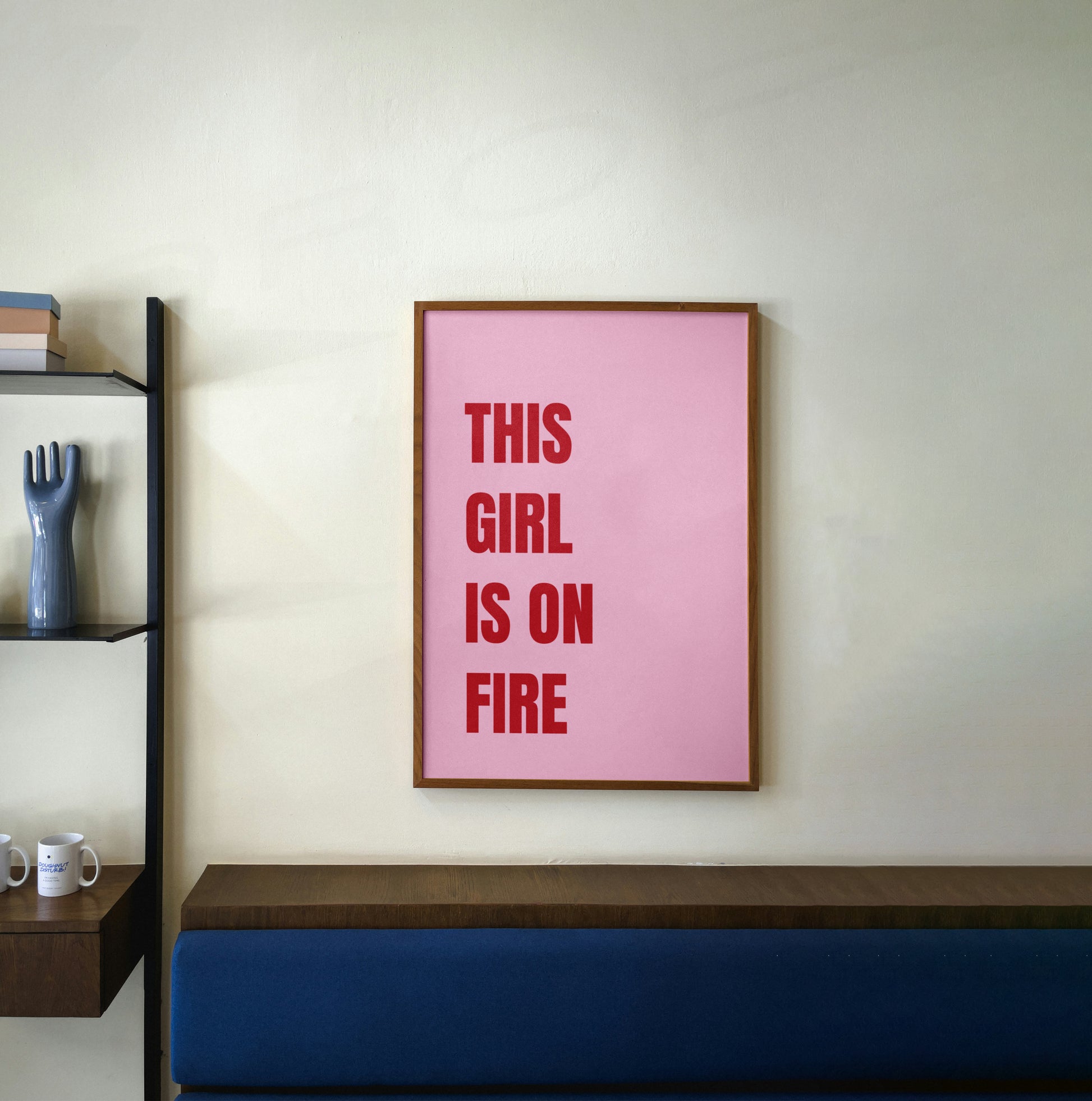 This Girl Is On Fire Pink Canvas Wall Art