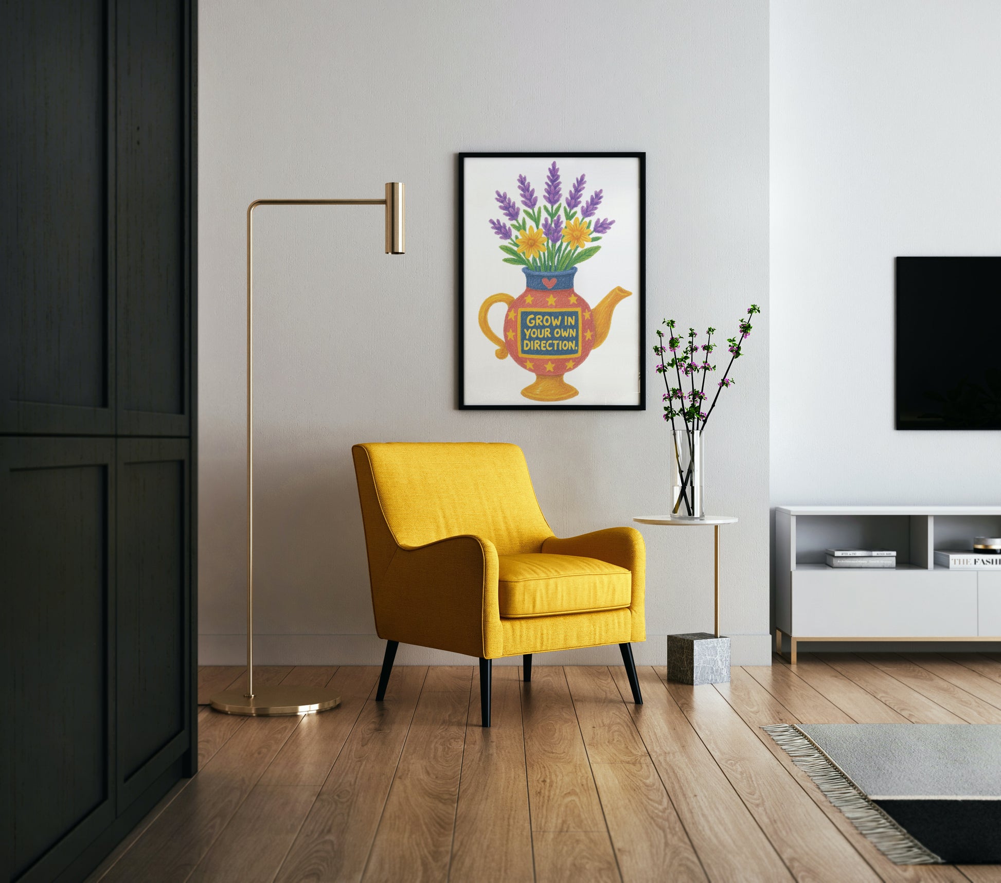 Crayon Flower Pot canvas - *Signature Love Pot Collection*
