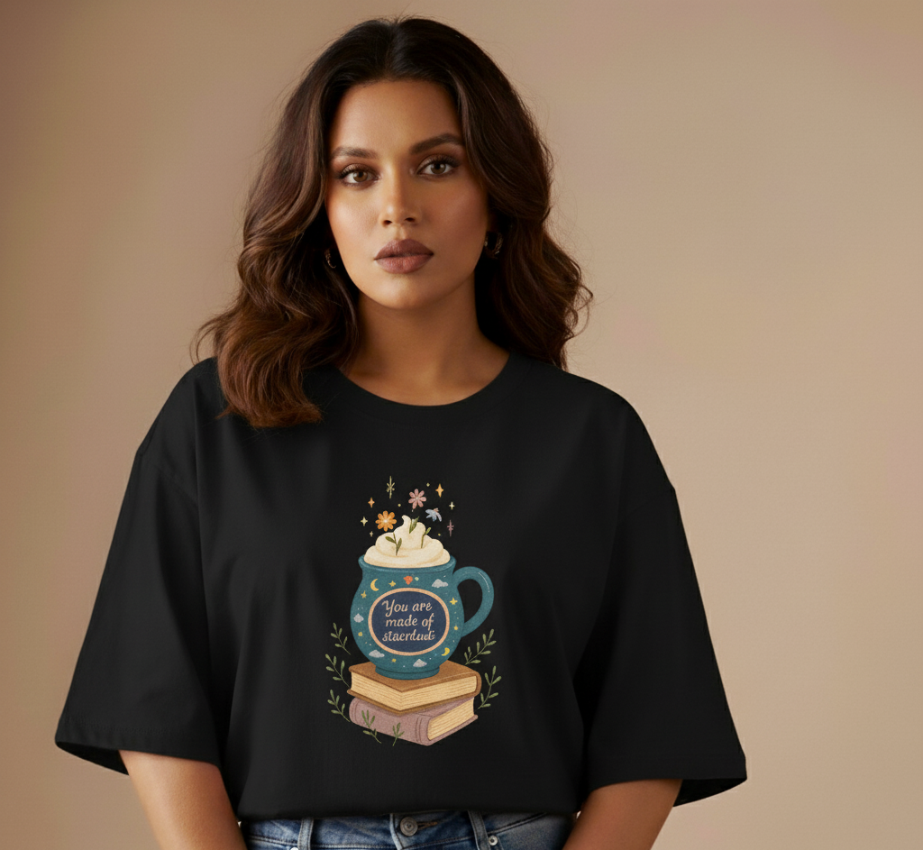Stardust Brew Flower Pot Oversized T-Shirt