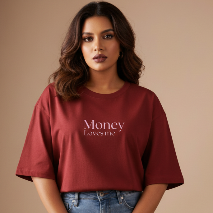 Money Loves Me Oversized T-Shirt