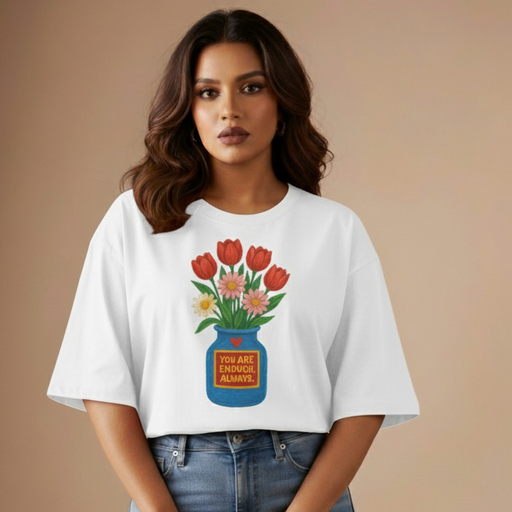 Always Enough Oversized T-Shirt Flower Pot Oversized T-Shirt