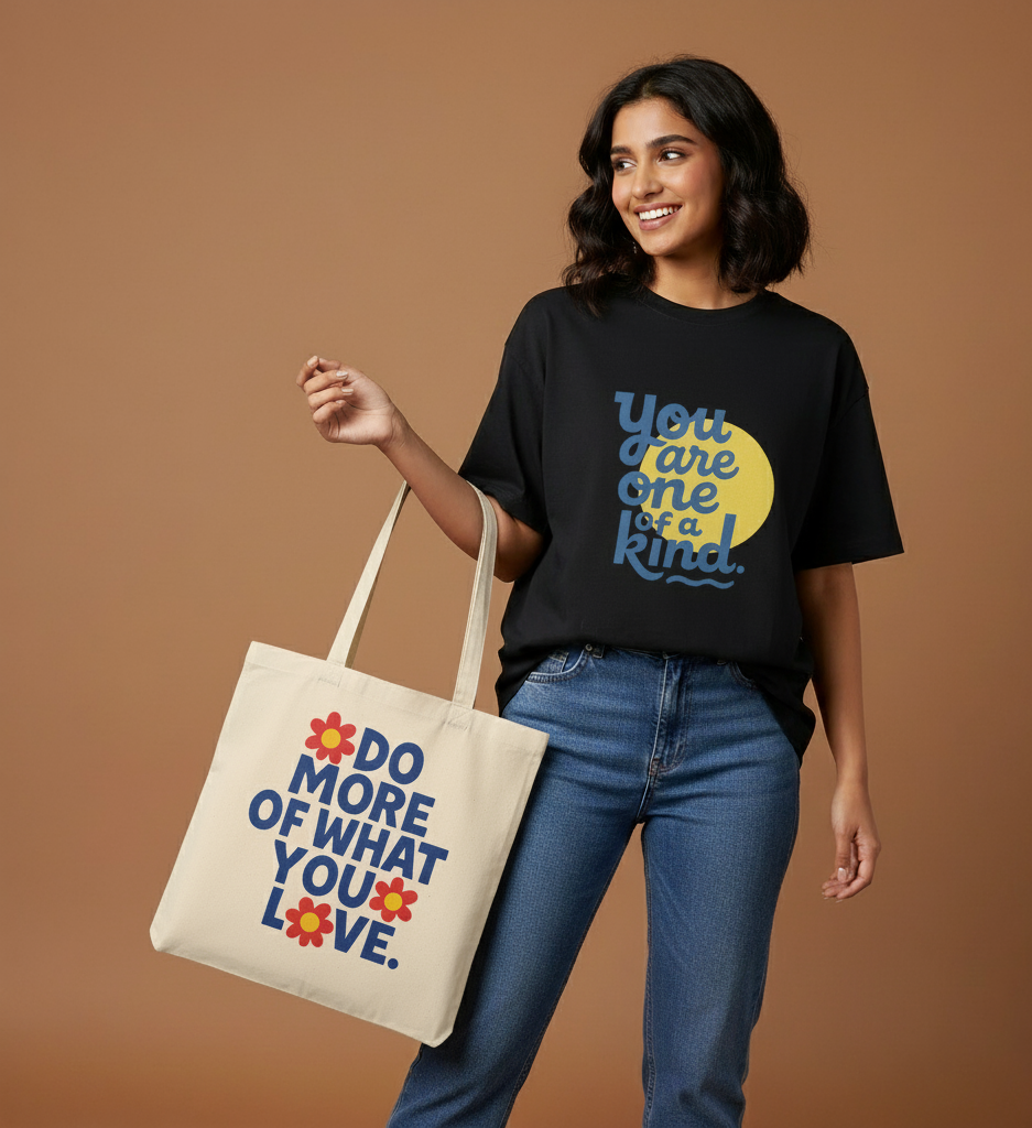 “Do More of What You Love” Zipper Tote Bag