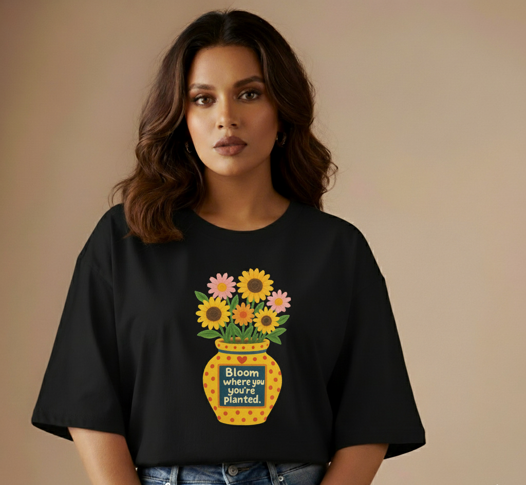 Bloom Where You’re Planted Oversized T-Shirt