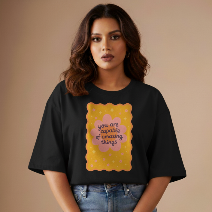 You Are Capable Graphic Oversized T-Shirt