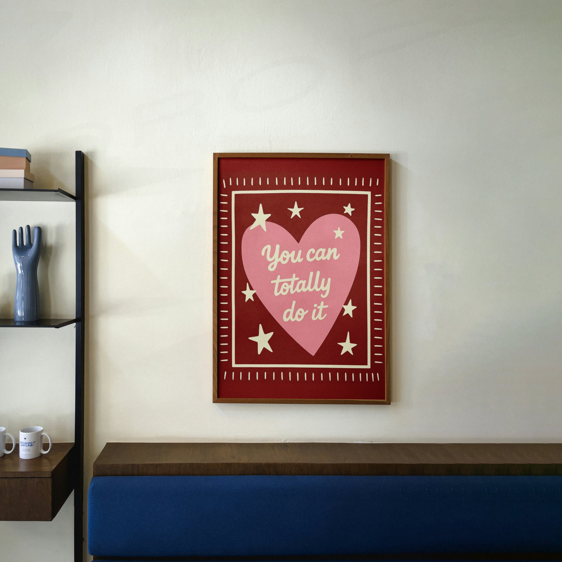 Motivational Pink Heart Canvas Wall art