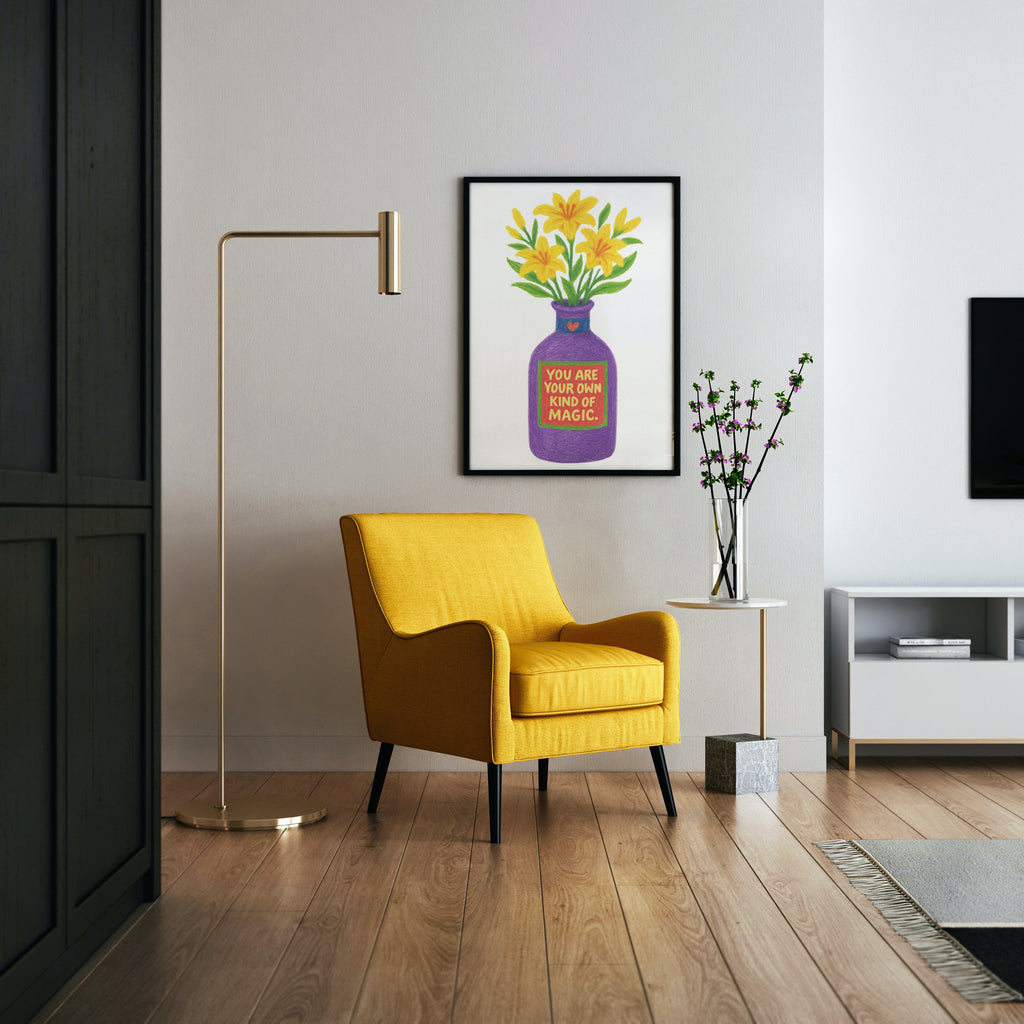 Crayon Flower Pot canvas - *Signature Love Pot Collection*