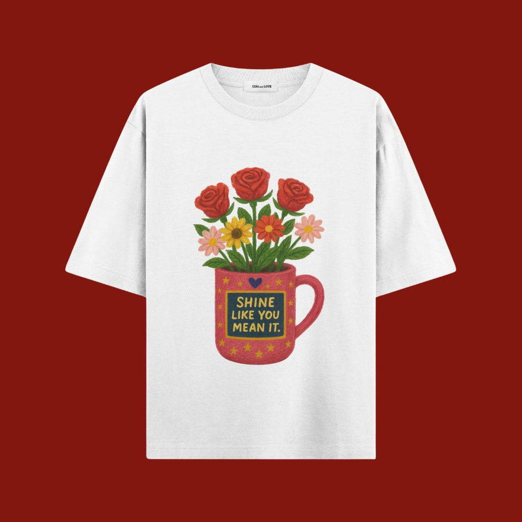 Shine Flower Pot Oversized T-Shirt