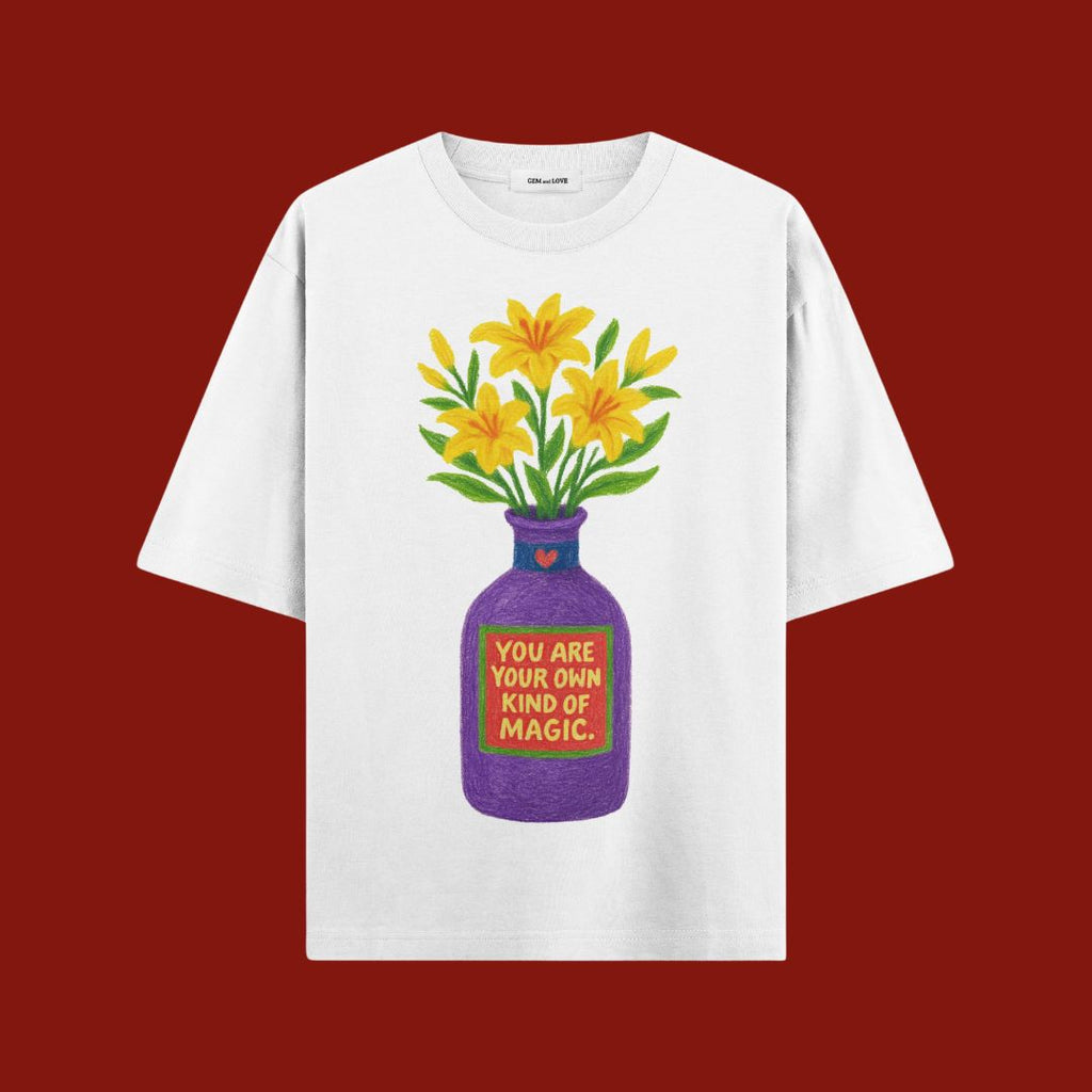 Lily Magic Flower Pot Oversized T-Shirt