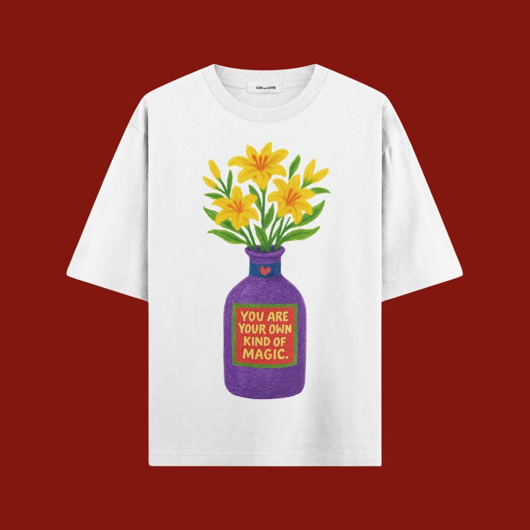 Lily Magic Flower Pot Oversized T-Shirt