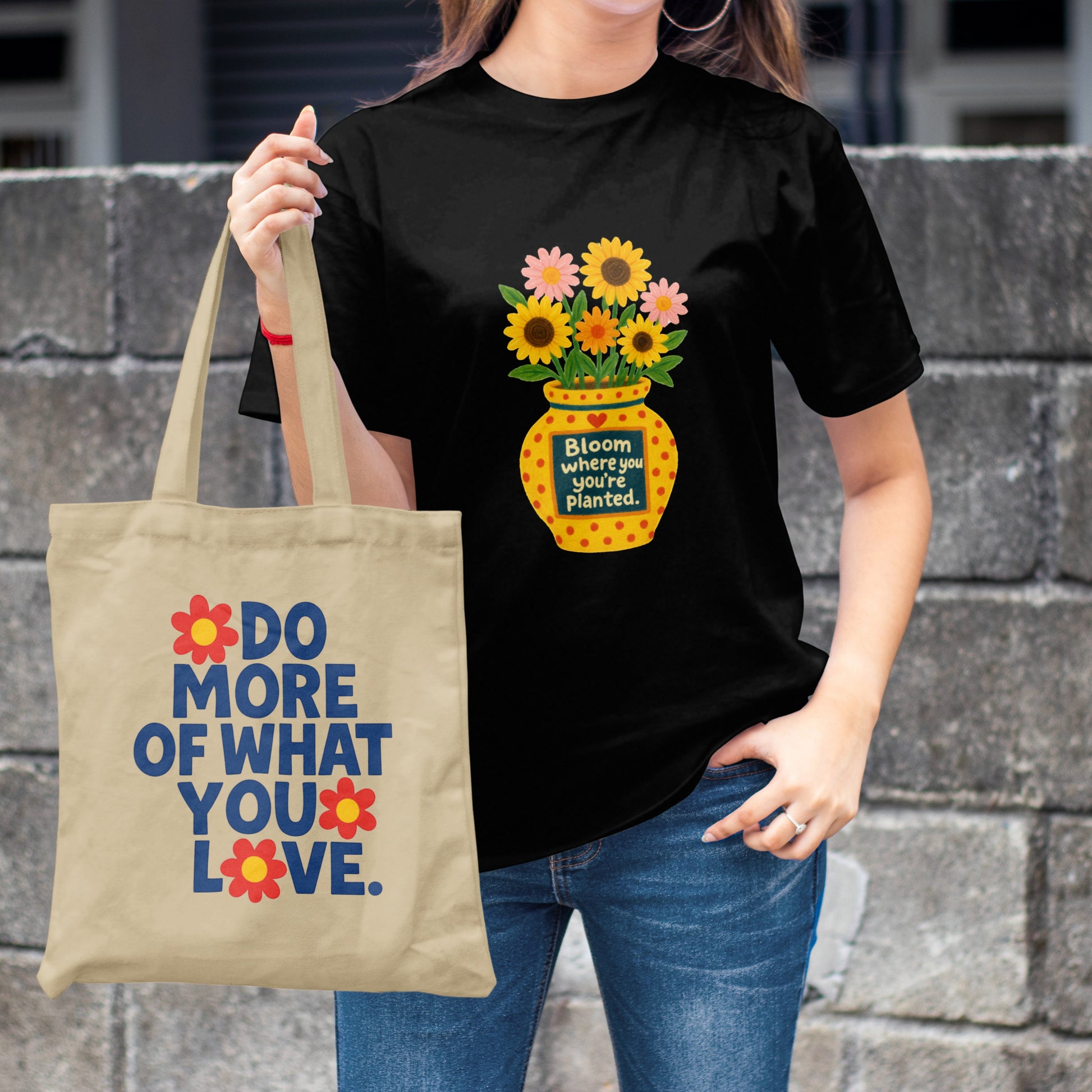 “Do More of What You Love” Zipper Tote Bag