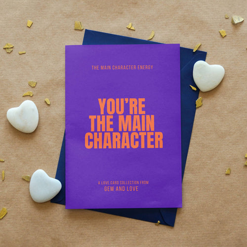 5 in one pack – Main Character Energy Motivational Postcard Set