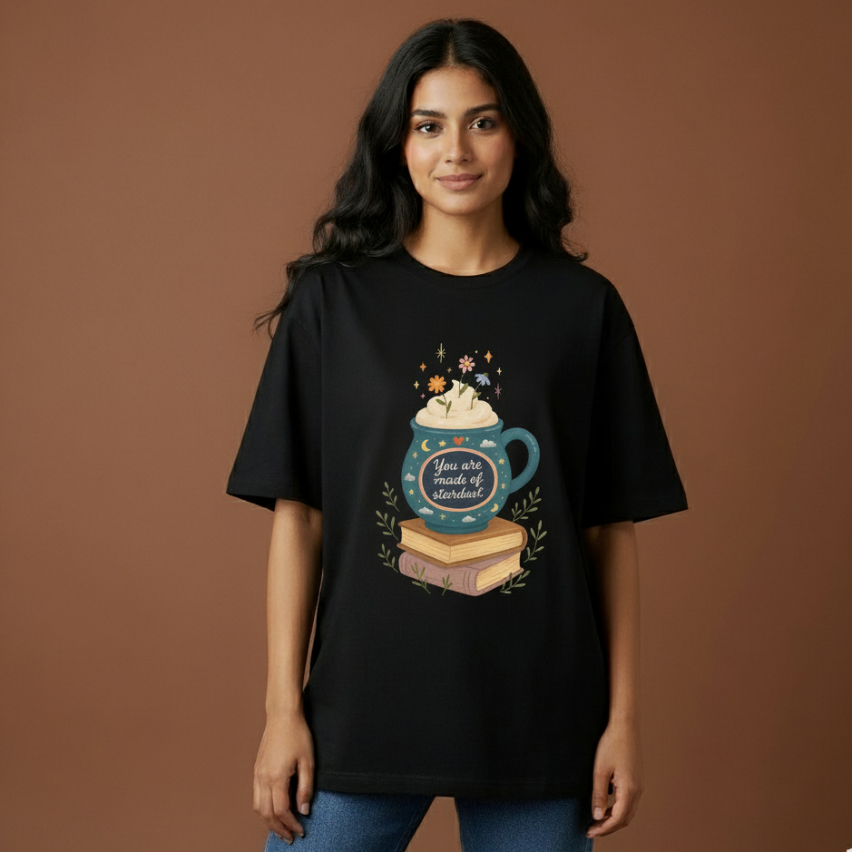 Stardust Brew Flower Pot - Oversized T-Shirt